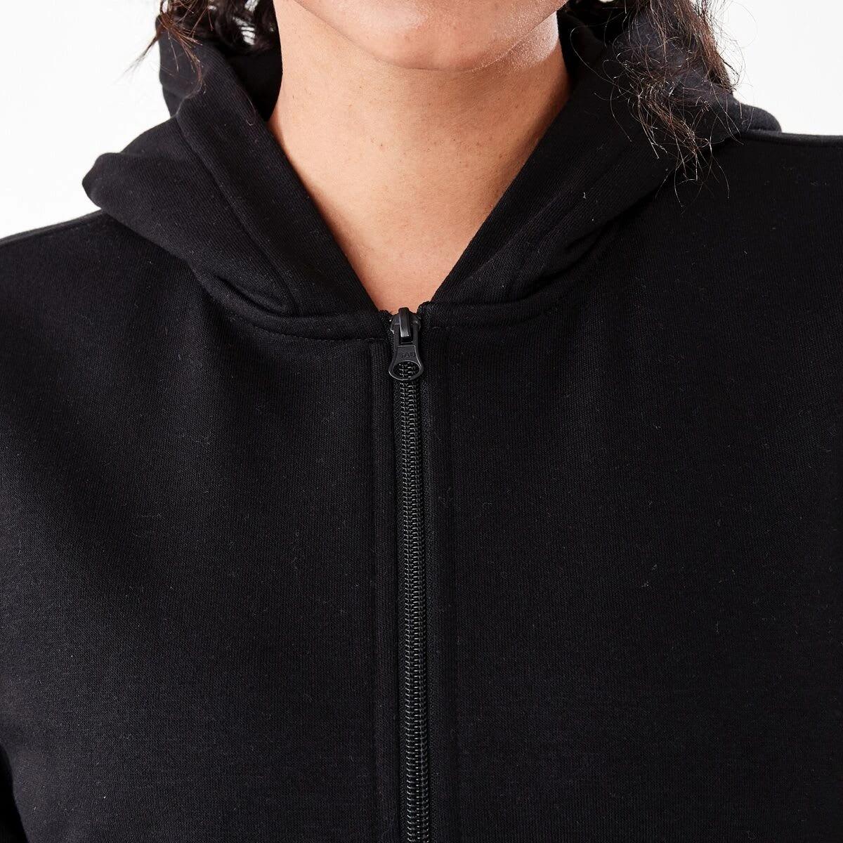 6 Active Womens Zip Through Hoodie BLACK, 6 of 7