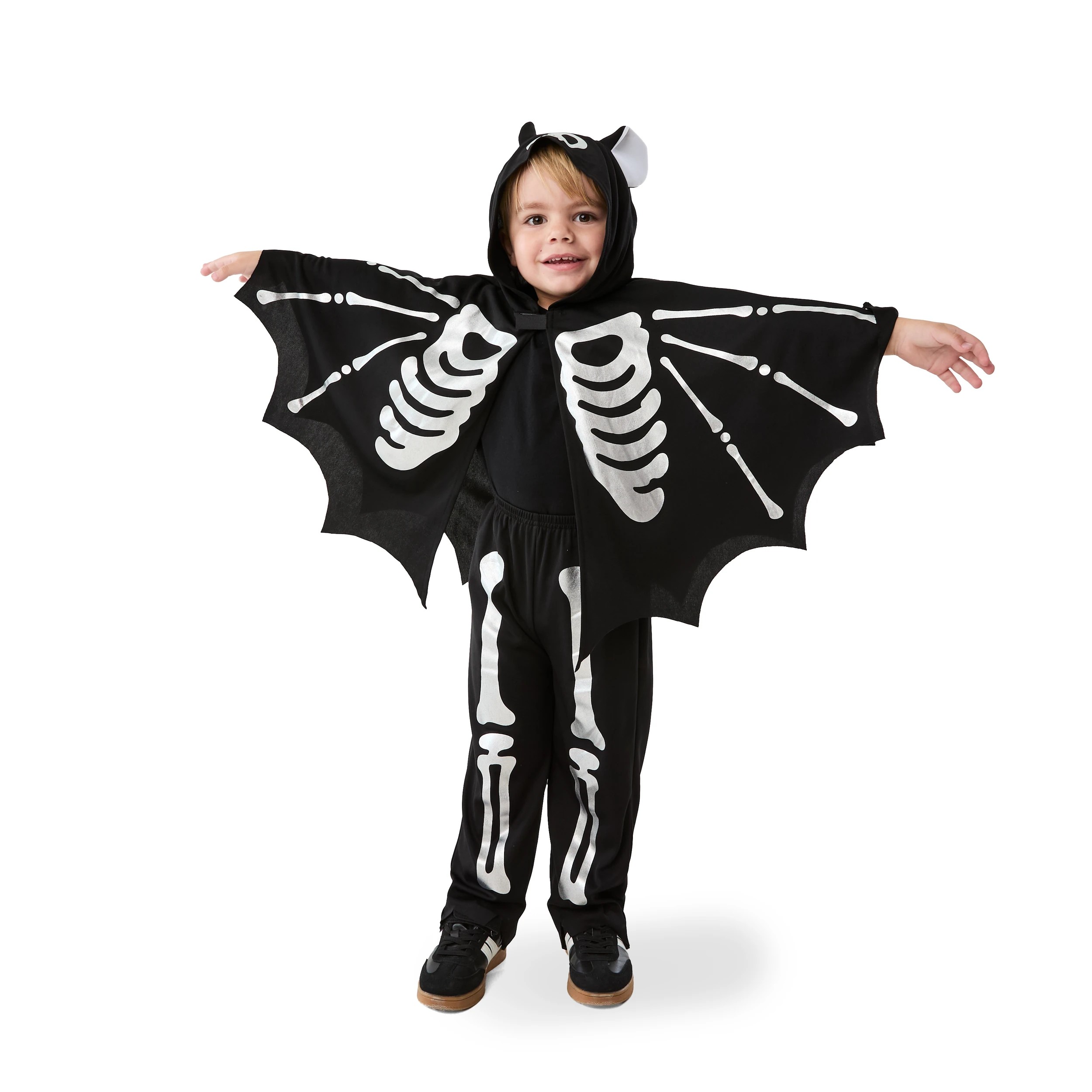 1 2 Piece Skeleton Cape Costume - Ages 2-3, 1 of 10