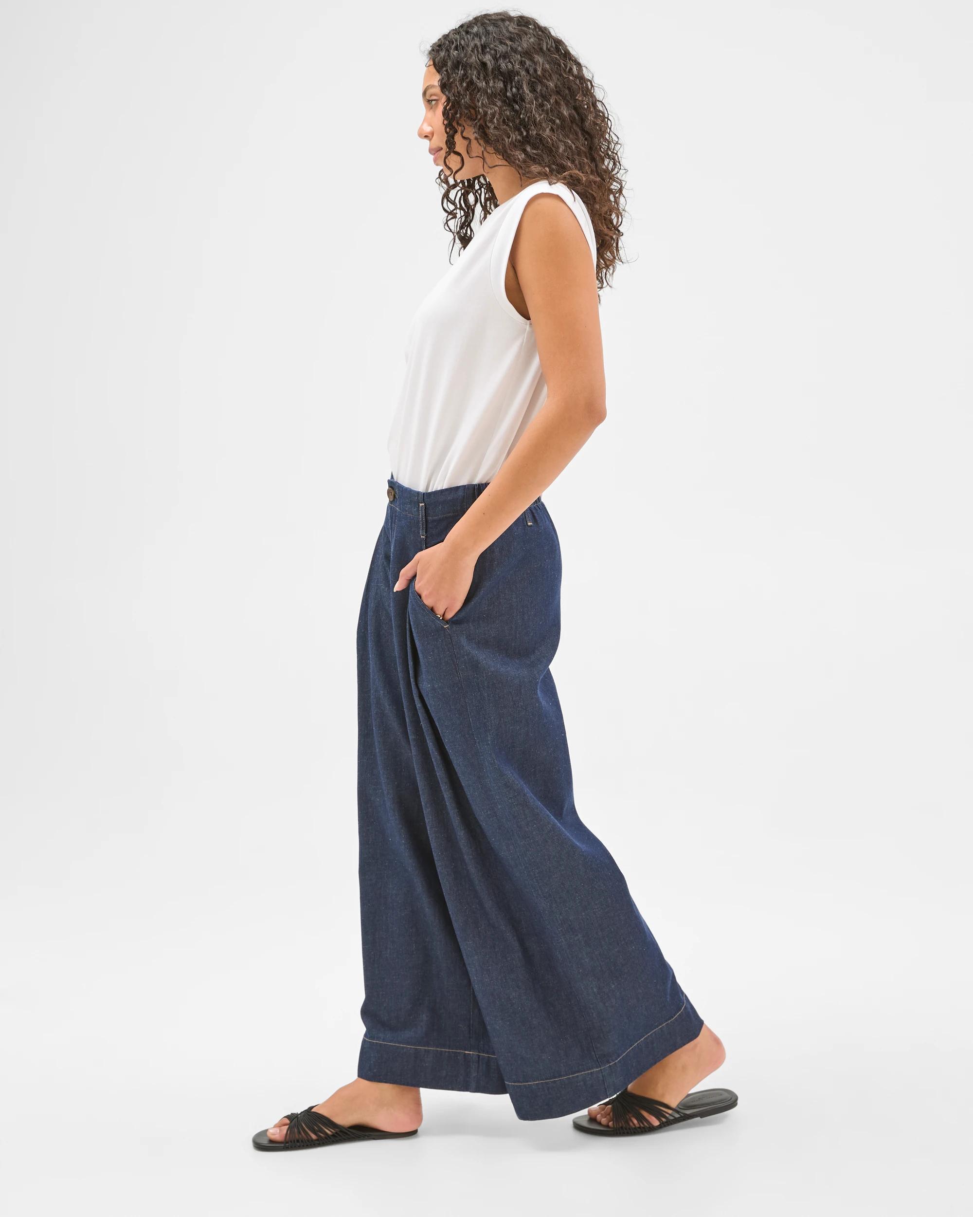 3 Target Denim Denim Wide Leg Jeans RINSE, 3 of 6