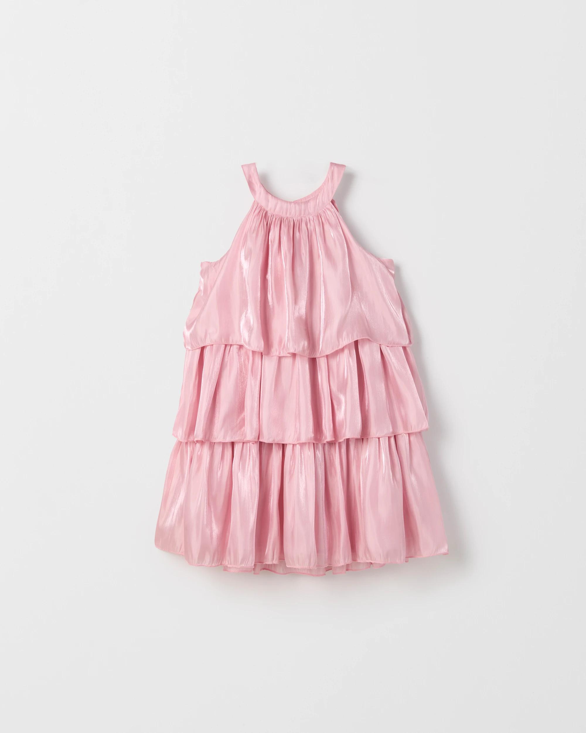 1 Target Kids Tiered Mini Occasion Dress PINK, 1 of 1