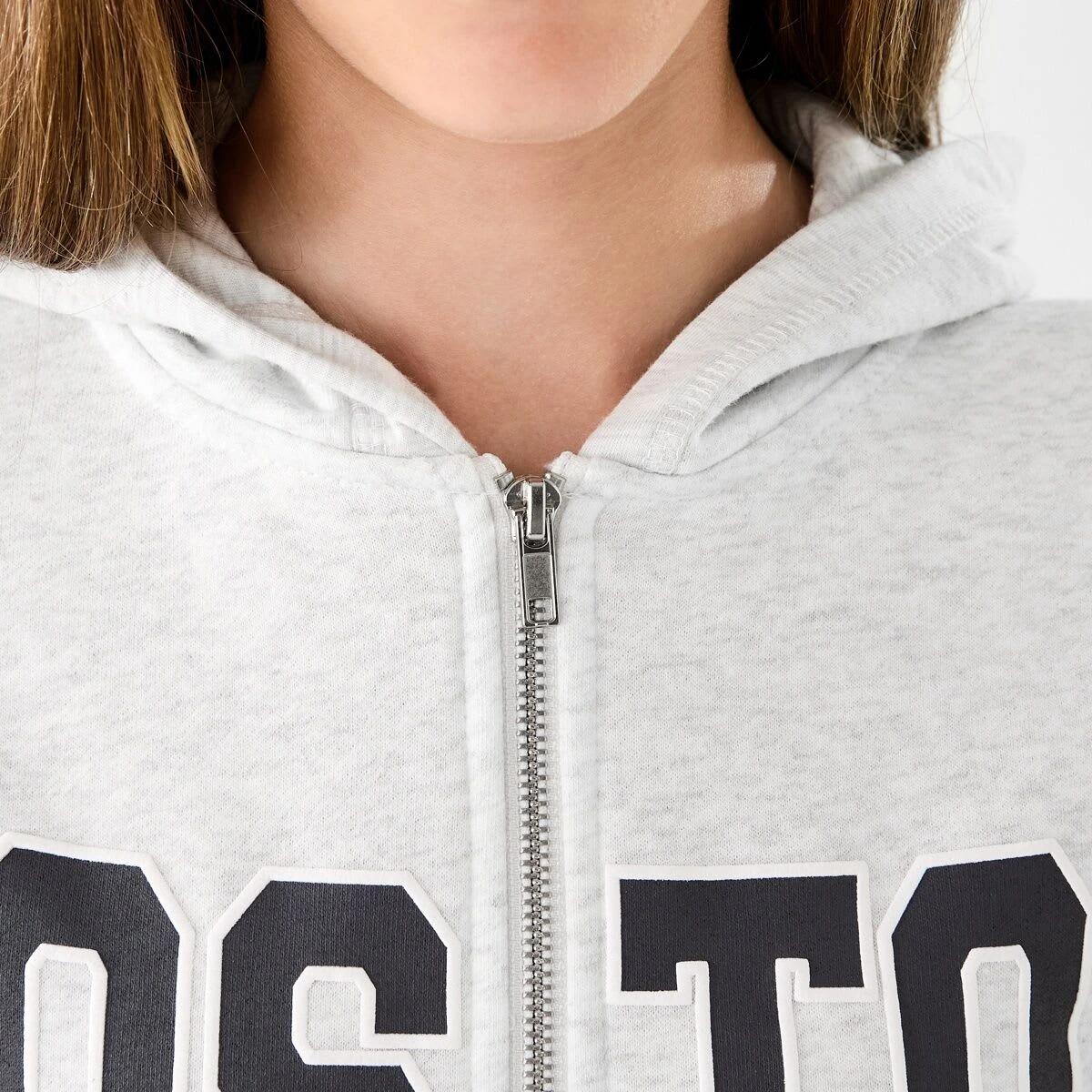 4 Cropped Print Zip Through Hoodie Boston, 4 of 9