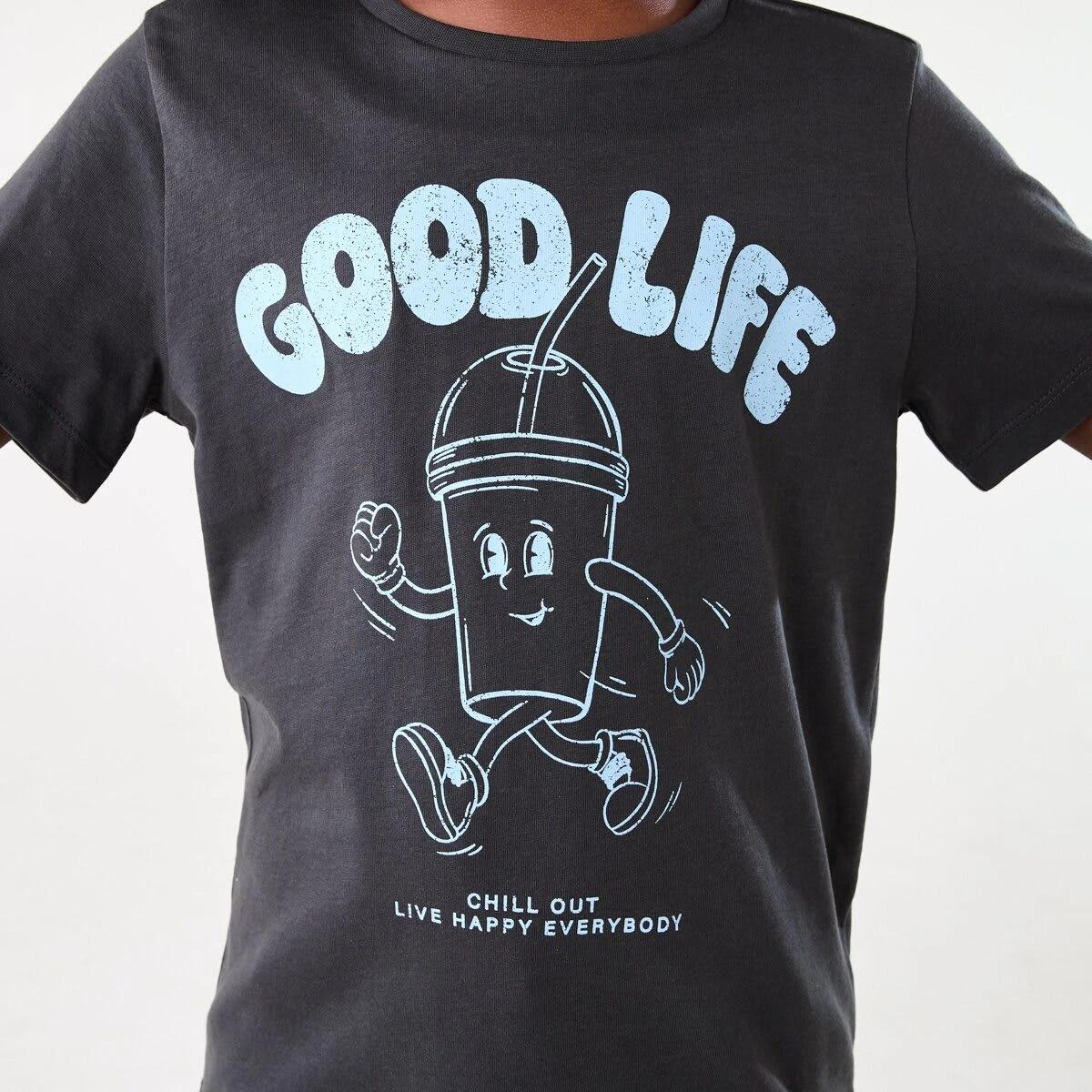 4 Short Sleeve Print T-shirt GOOD LIFE DRINK NINE IRON, 4 of 6