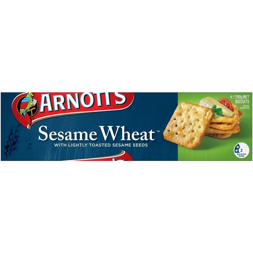 2 Arnott's Sesame Wheat Crackers 250g, 2 of 4