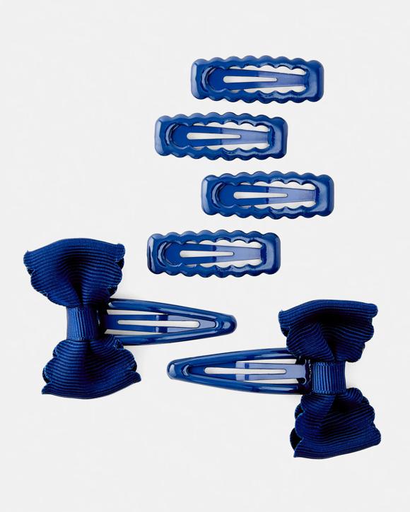 6 Pack School Snap Hair Clips Set