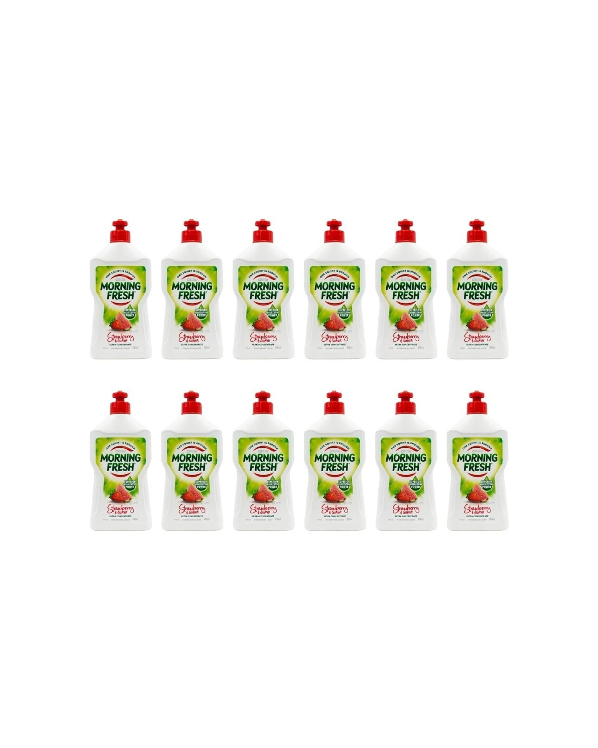 1 Morning Fresh 12PK Dishwashing Liquid Ultra Concentrate Strawberry Guava 400ml - Red, 1 of 2