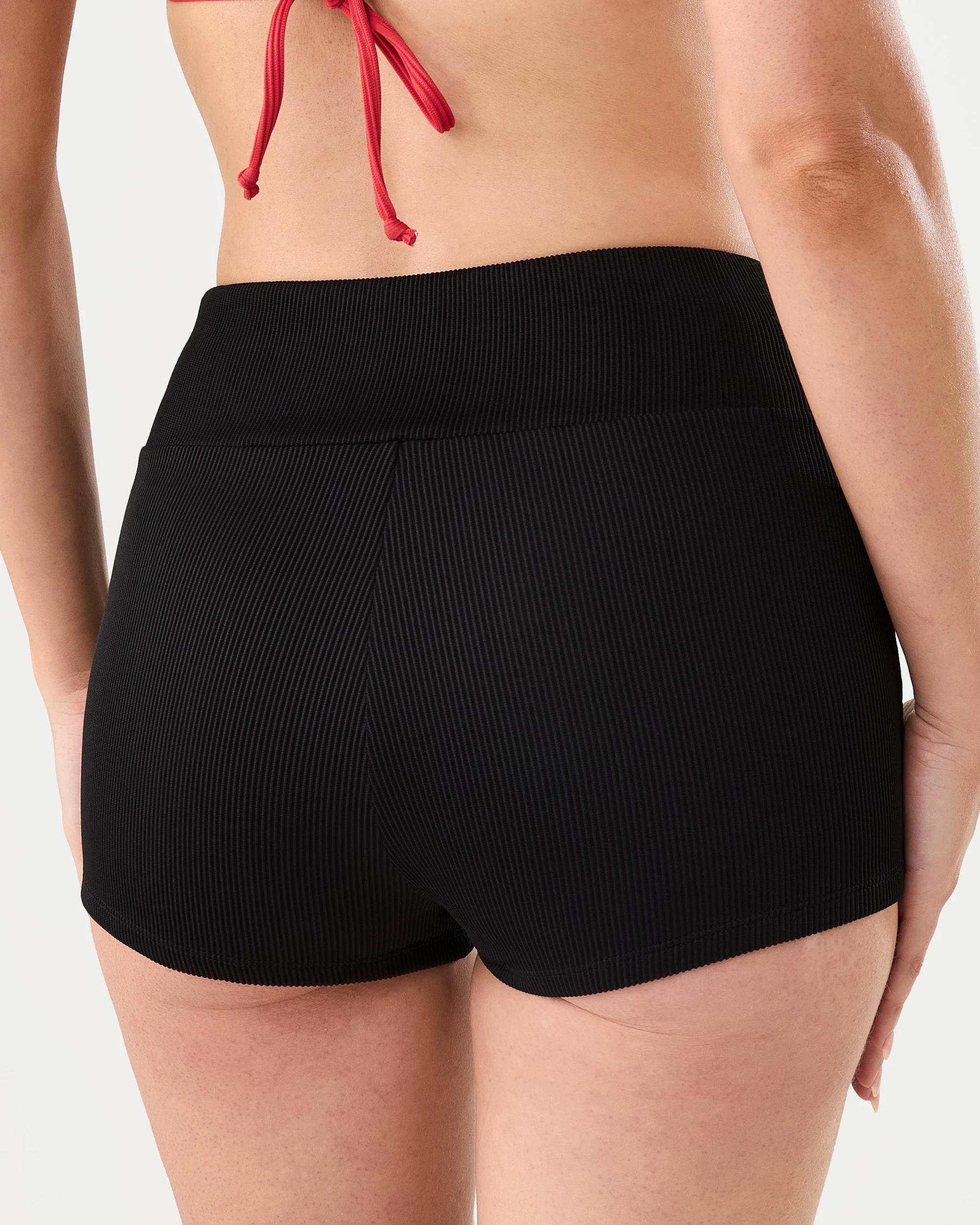 3 Ribbed Swim Bike Shorts Black, 3 of 5