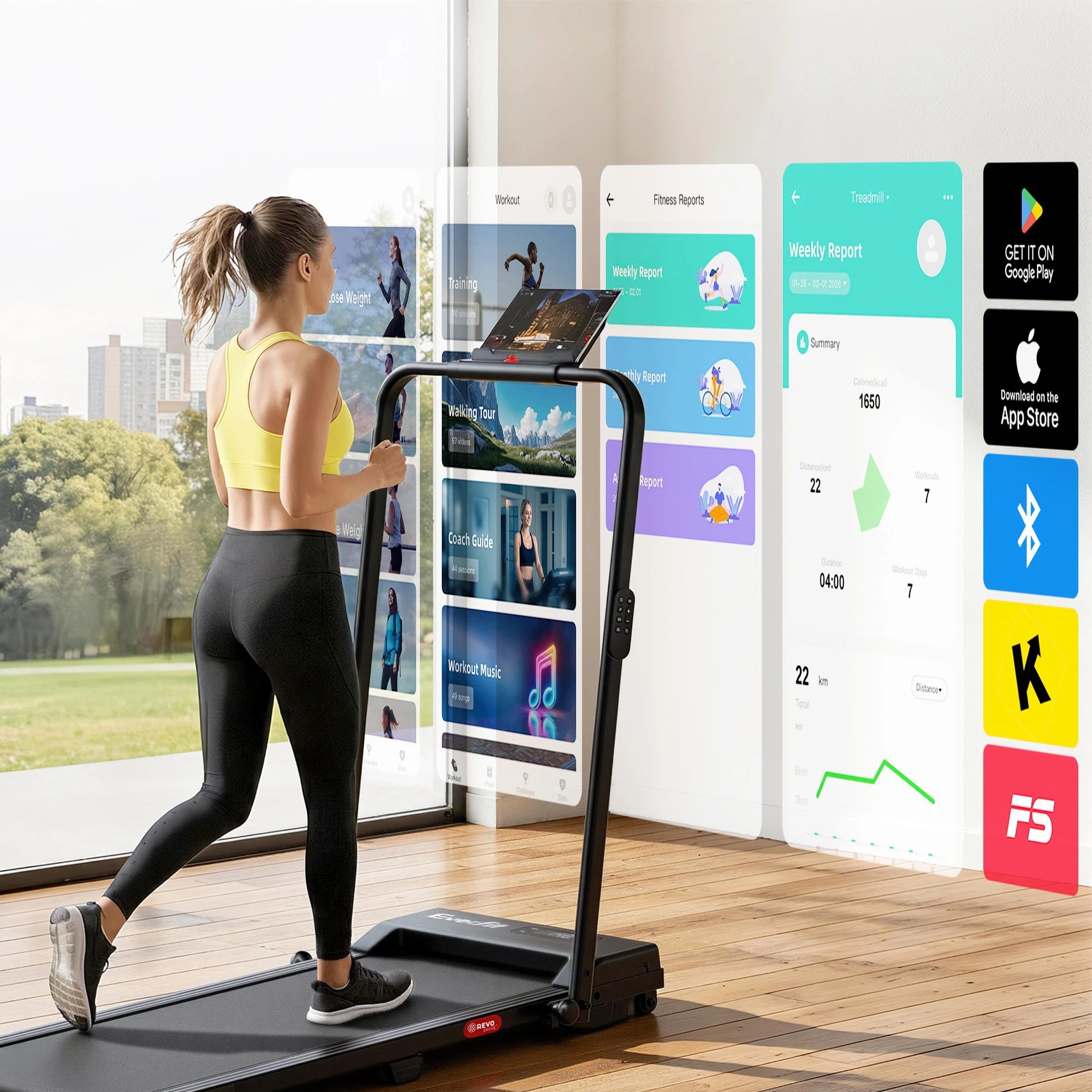 7 Everfit 3 in 1 Walking Pad Treadmill 12% Incline Under Desk Foldable for Home - Black, 7 of 10