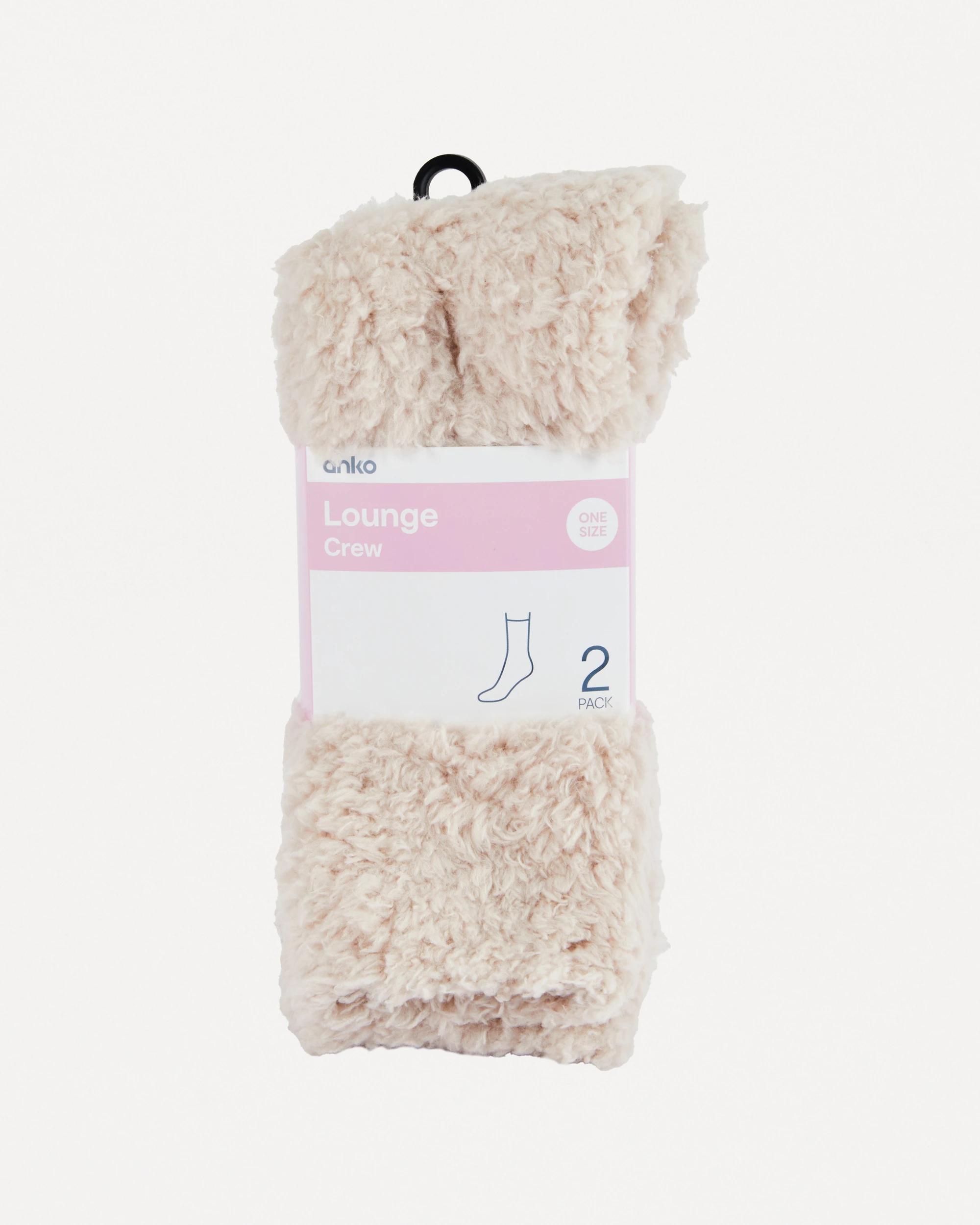 3 2 Pack Teddy Home Socks Mshrm Cld, 3 of 3