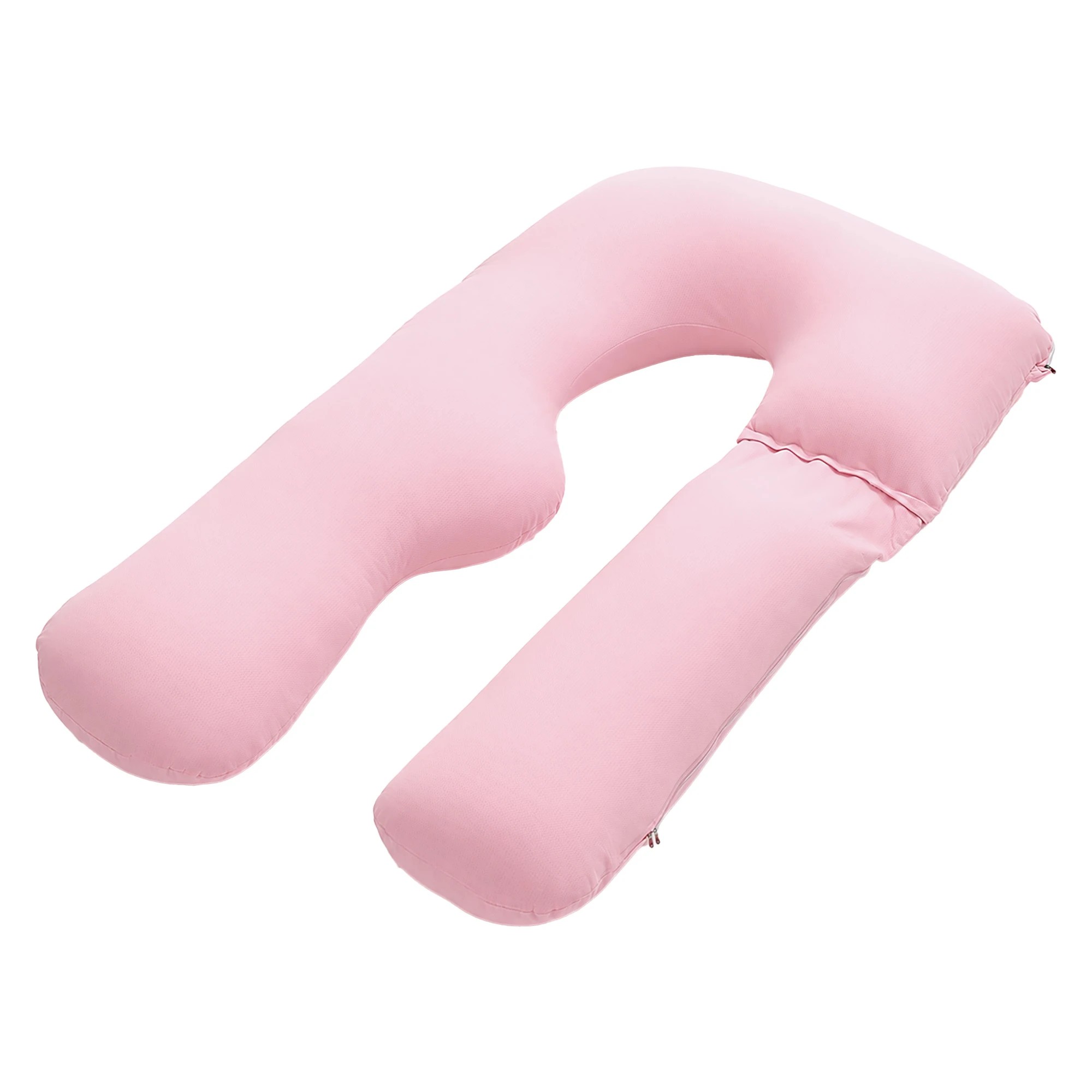 1 Giselle Bedding U-Shaped Pregnancy Pillow for Sleeping Reading with 100% Cotton - Pink, 1 of 8