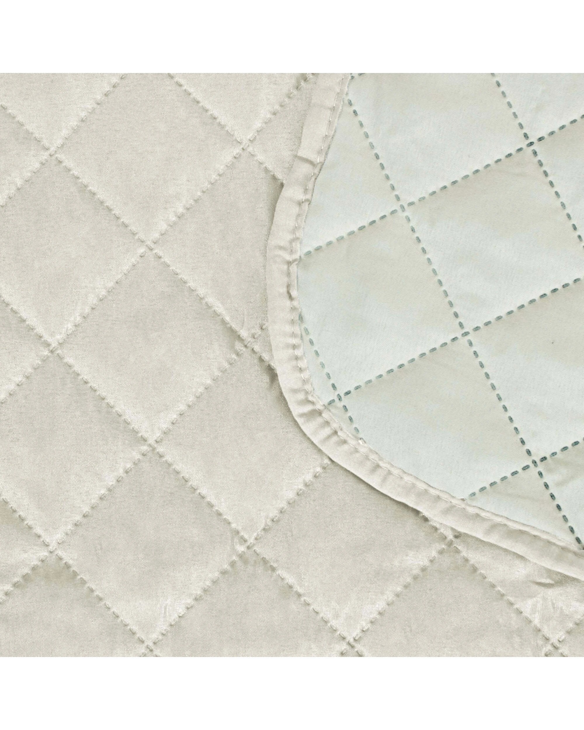2 Smarcute 3 Seater Quilted Armless Futon Sofa Bed Cover Couch Cushion Cover - Beige, 2 of 5