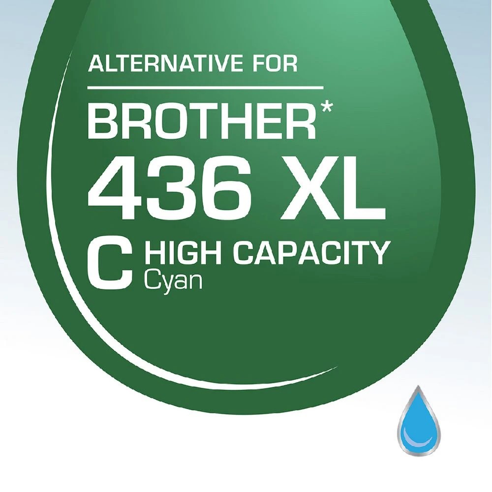 2 Calidad Brother LC436XL Ink Cartridge Cyan, 2 of 7
