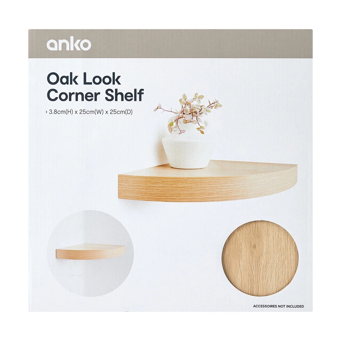 6 Corner Shelf - Oak Look, 6 of 7