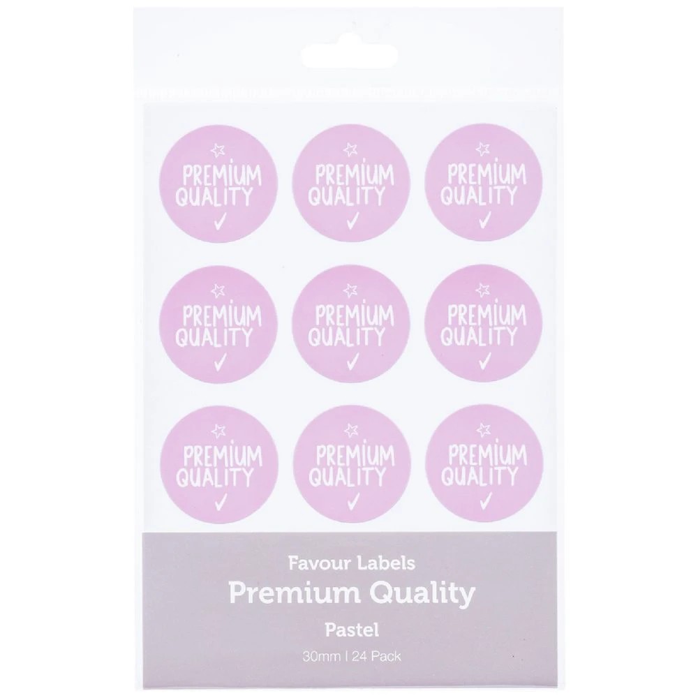 1 Premium Quality Stickers Pastel Pink 24 Pack, 1 of 2