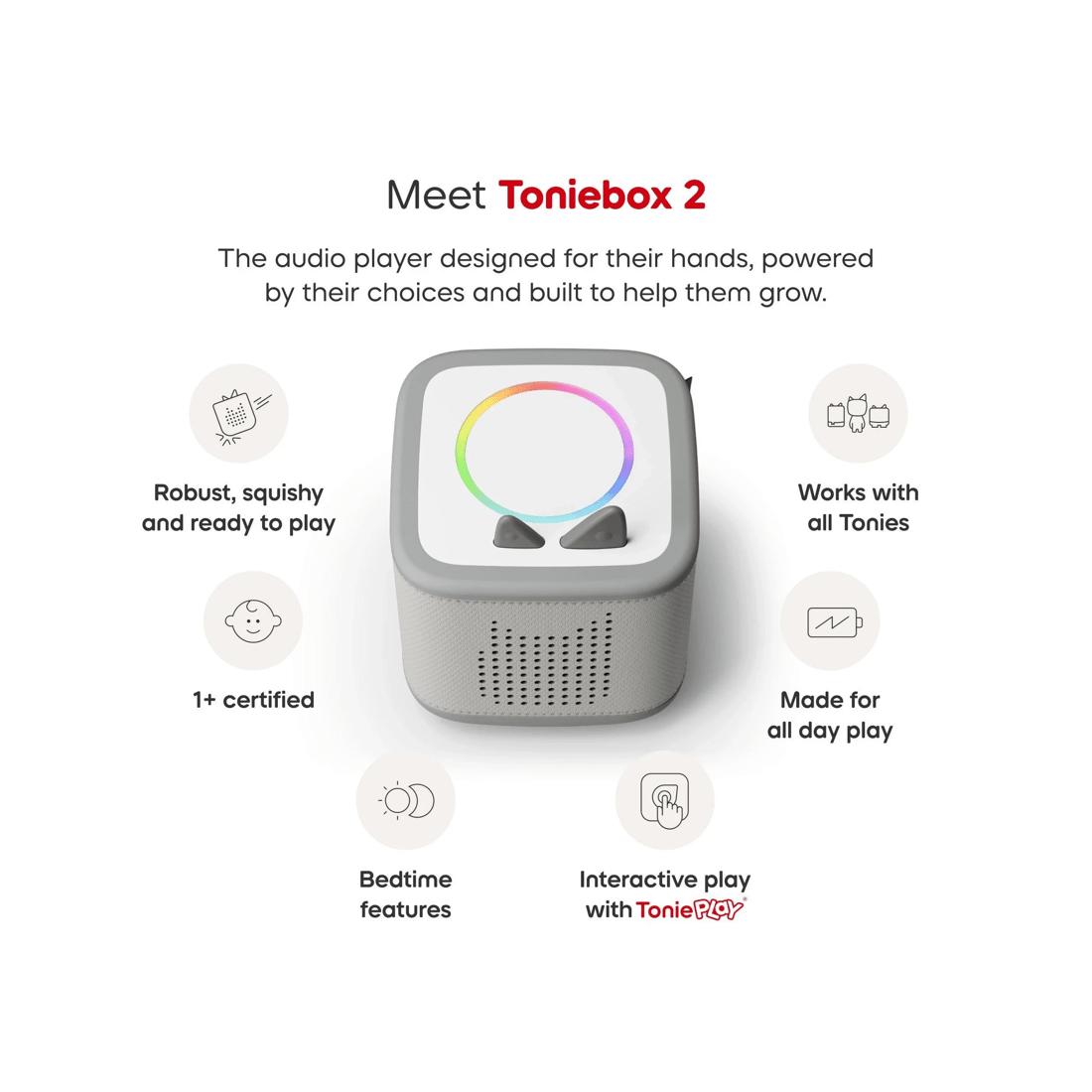 4 Tonies - Paw Patrol Toniebox 2 Full Play Set - Moon Grey
 - Multi, 4 of 10