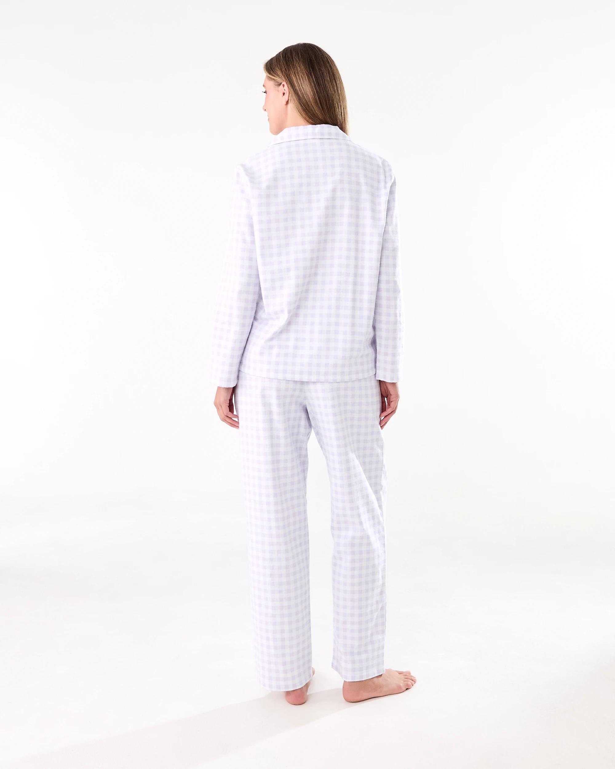 3 Cotton Flannel Pyjama Set Lily Check, 3 of 7