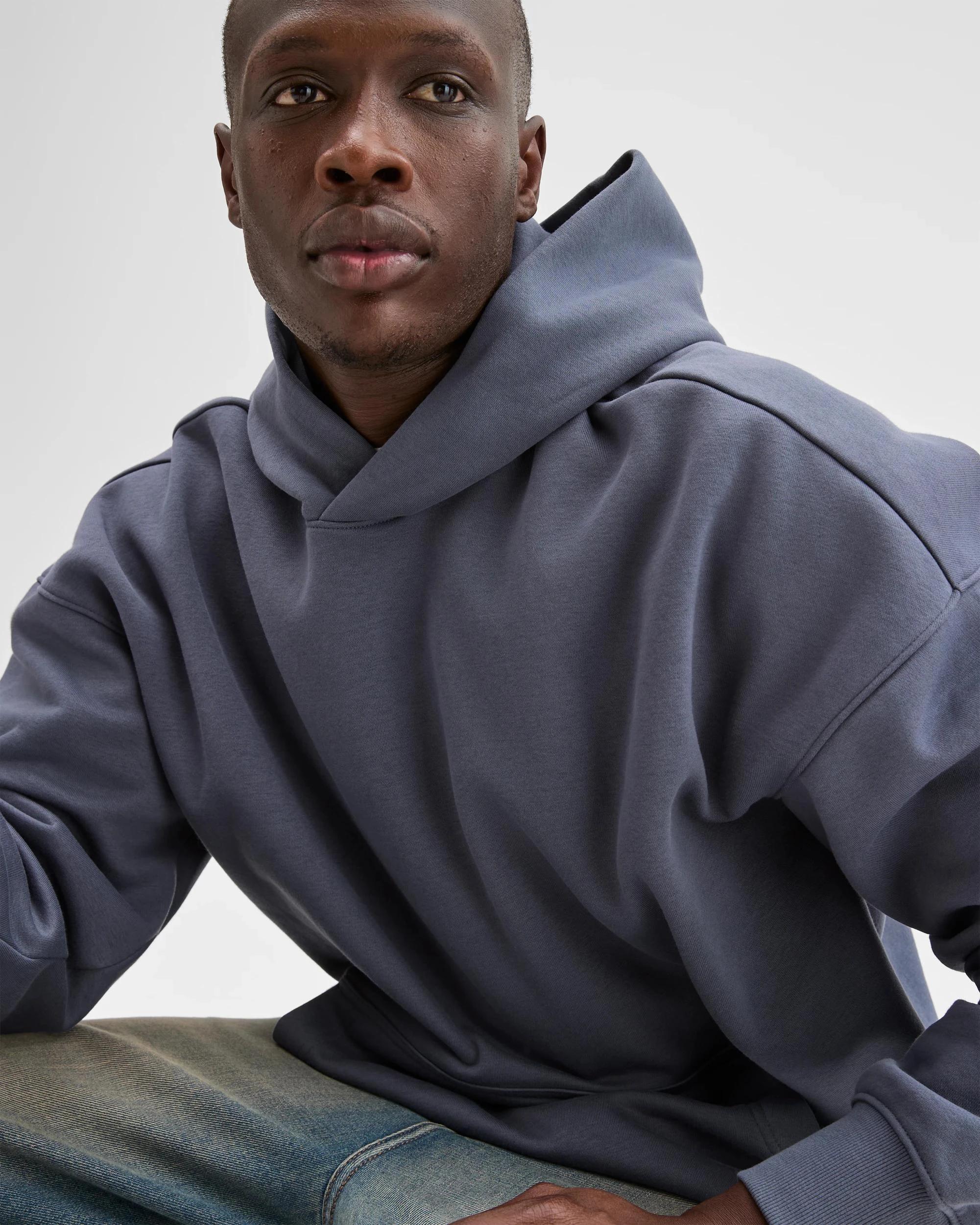 3 Commons Australian Cotton Blend Heavyweight Oversized Hoodie OMBRE BLUE, 3 of 5