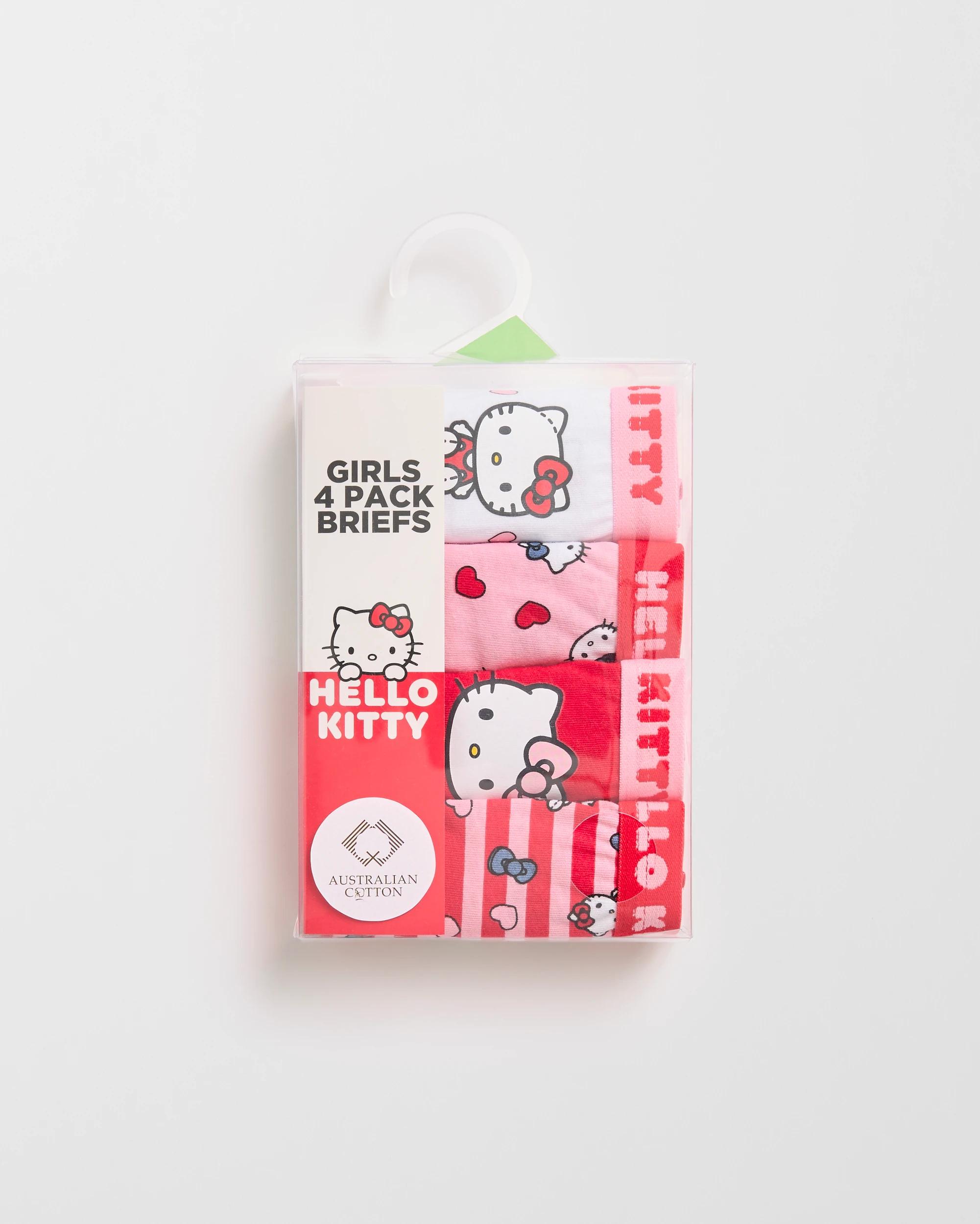2 Hello Kitty 4 Pack Younger Girls Midi Briefs MULTI HELLO KITTY, 2 of 2
