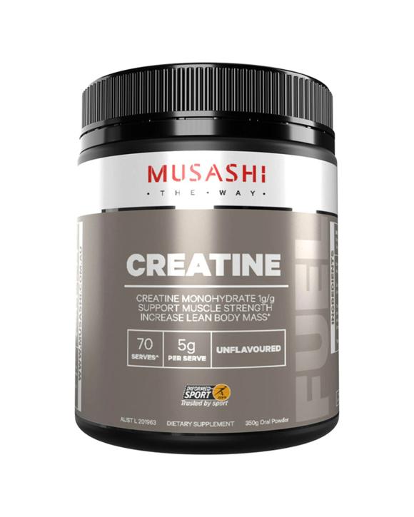 Musashi Creatine Unflavoured Powder Supports Muscle Strength 350g