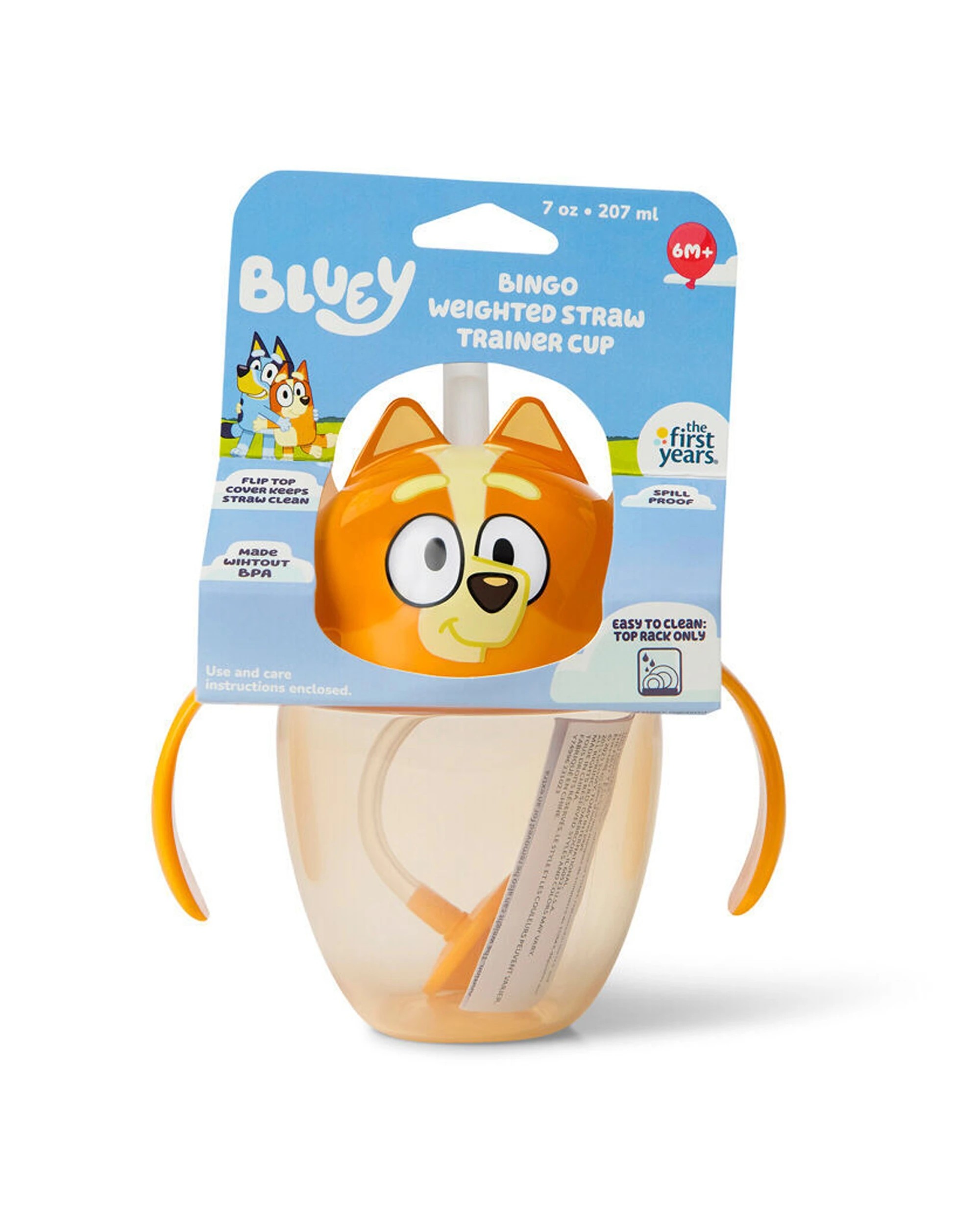 2 The First Years Bingo Weighted Straw Trainer Sippy Cup 4PK 207ml - Multi, 2 of 8