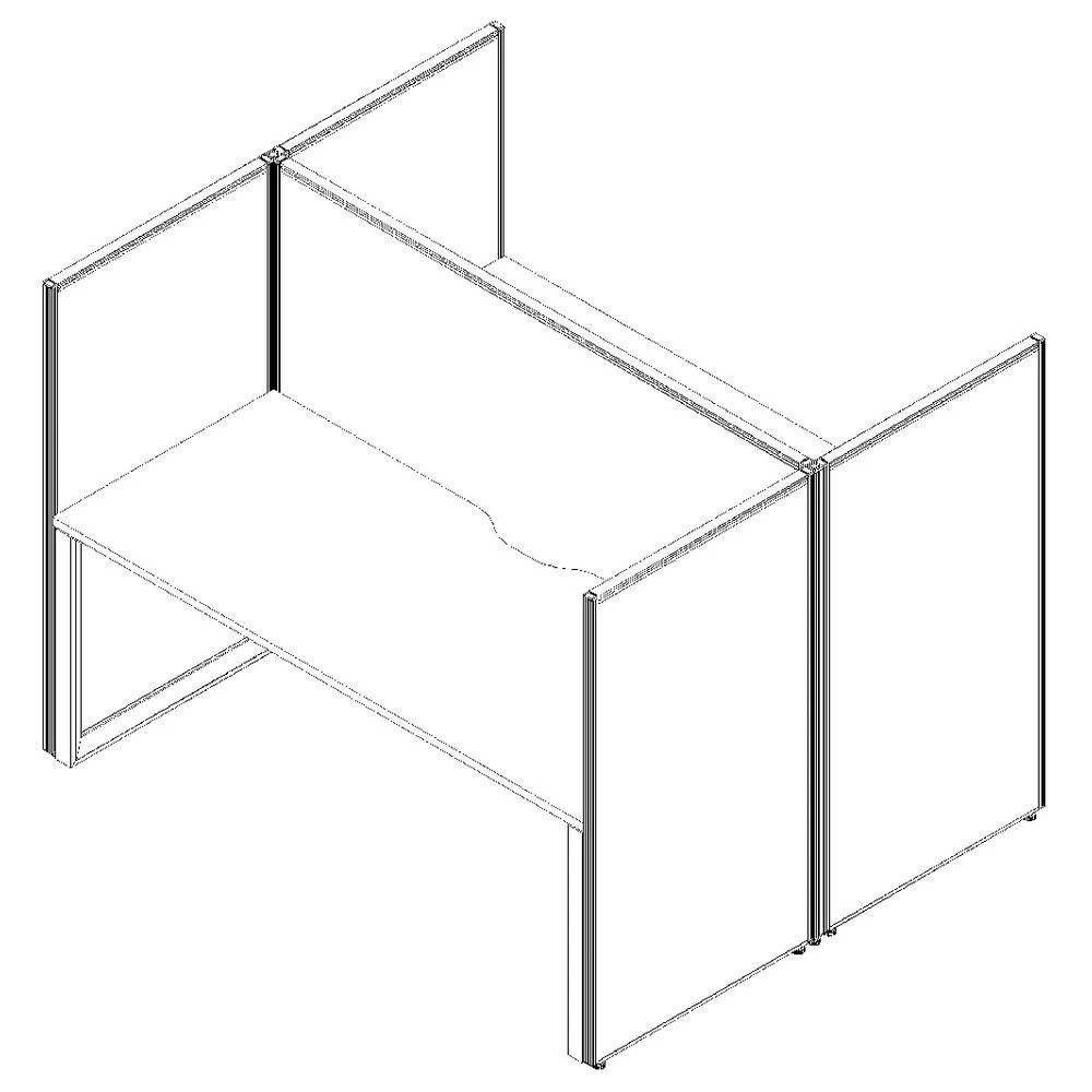 3 Stilford Screen 750 W x 1250 H mm Black Frame Grey Fabric Office Furnishing Accessories, Workspace Screens & Partitions, 3 of 6