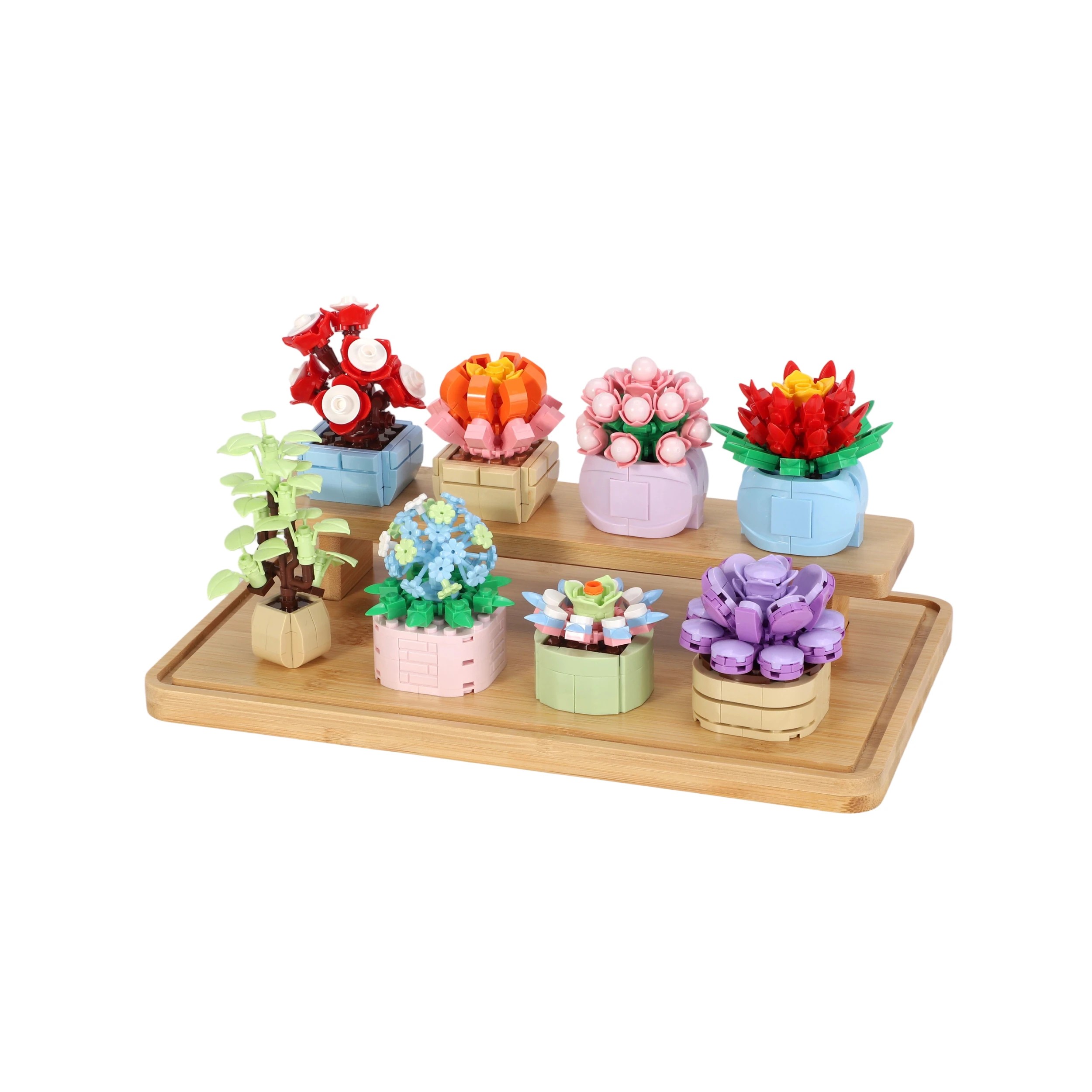 4 679 Piece Blocks Flower Series: Flower Pots with Display Case, 4 of 6