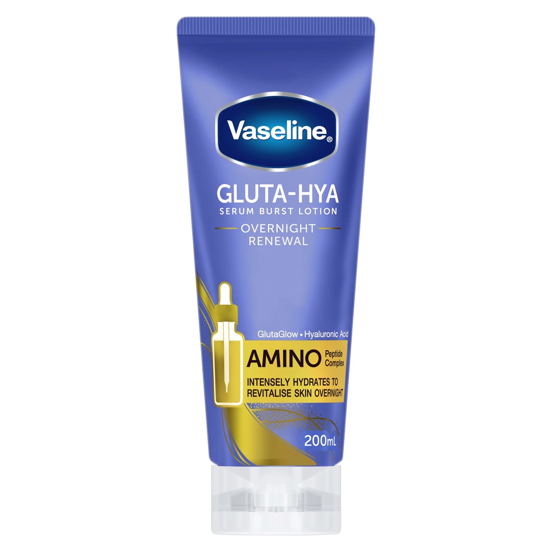 1 Vaseline Gluta-Hya Serum Burst Overnight Renewal Body Lotion 200ml, 1 of 8