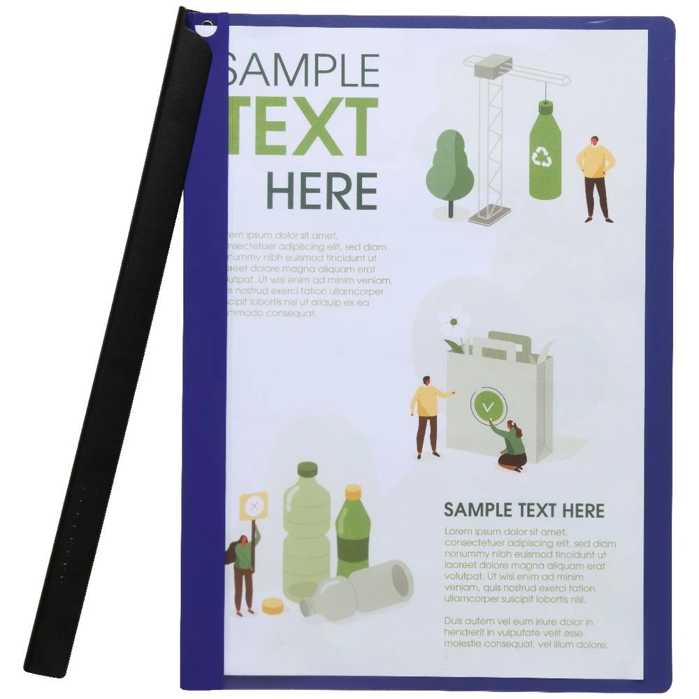 2 J.Burrows A4 Clamp File Purple, 2 of 3