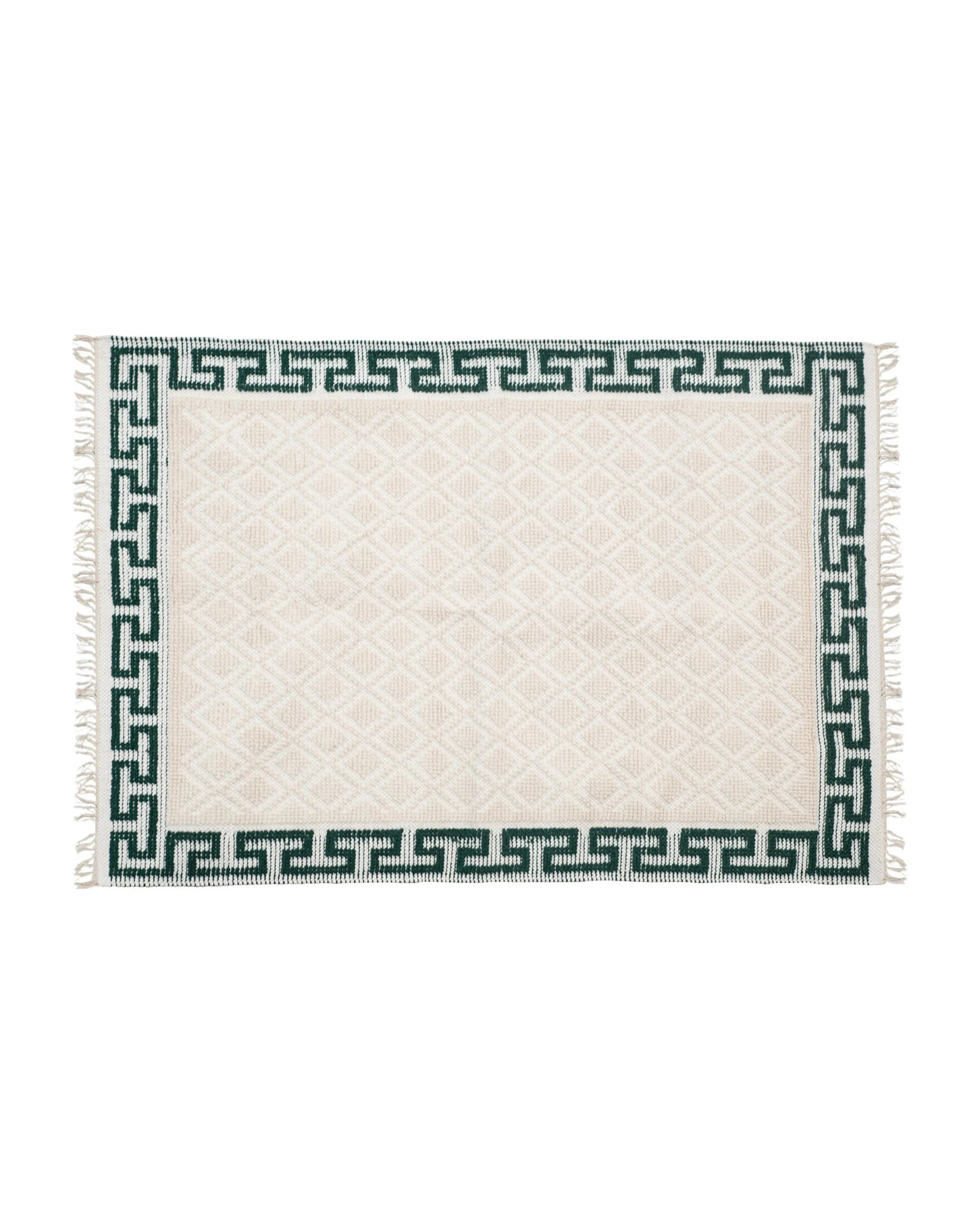 1 Greek Inspired Wool Rug 165 - Green, 1 of 4