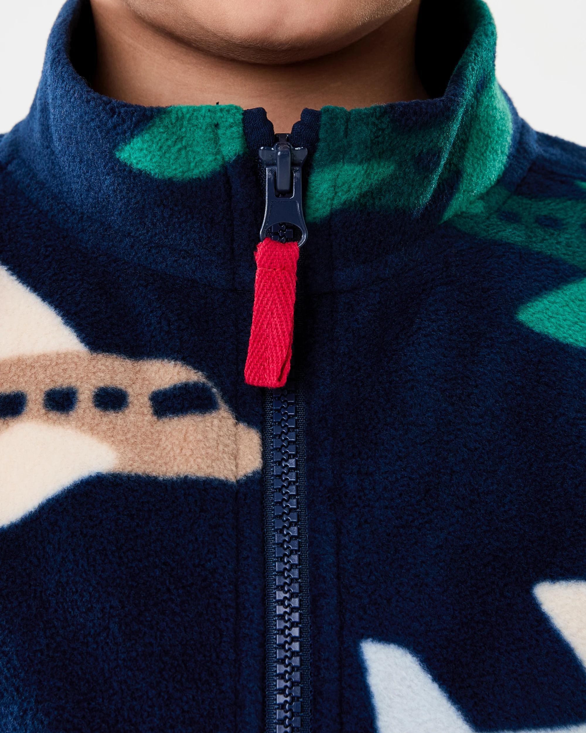 4 Polar Fleece Zip Through Jacket Nvy Plane, 4 of 9