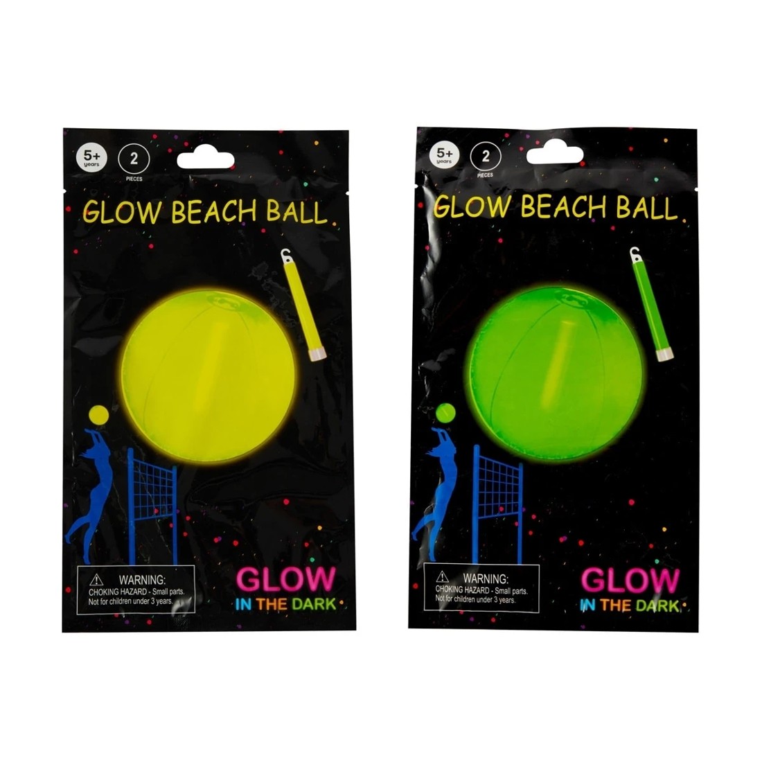 1 2 Piece Glow Beach Ball - Assorted, 1 of 5