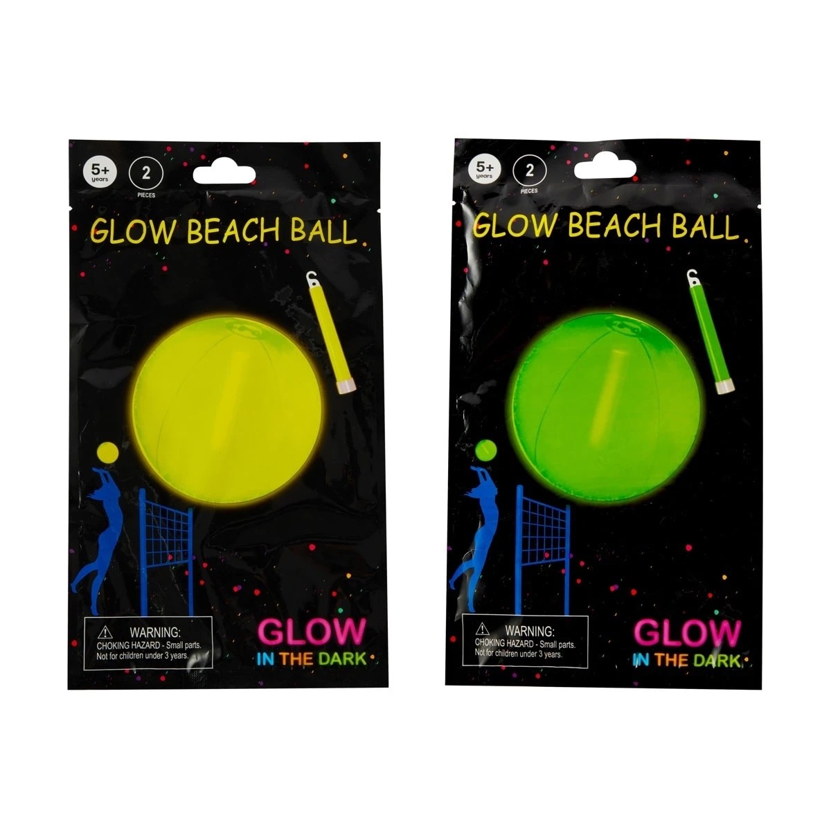 1 2 Piece Glow Beach Ball - Assorted, 1 of 5