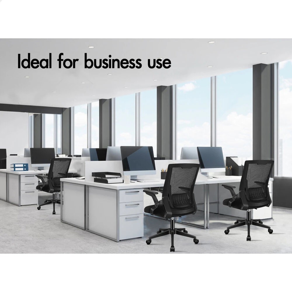 9 Alfordson Mesh Office Chair Executive Computer Fabric Seat Gaming Racing Work - Black, 9 of 10