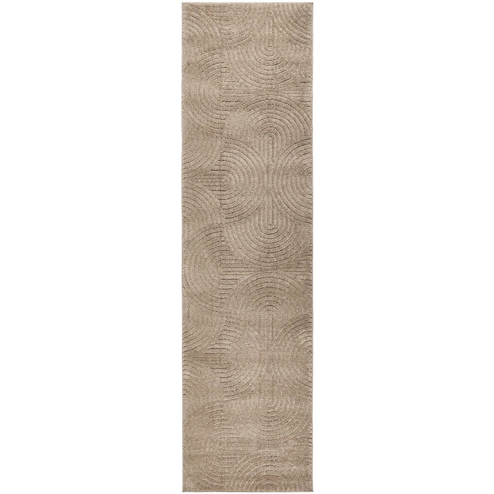 2 Common Ground Rugs Sanctuary Zina 400x80cm - Large Runner Power Loomed Rug - Beige, 2 of 7