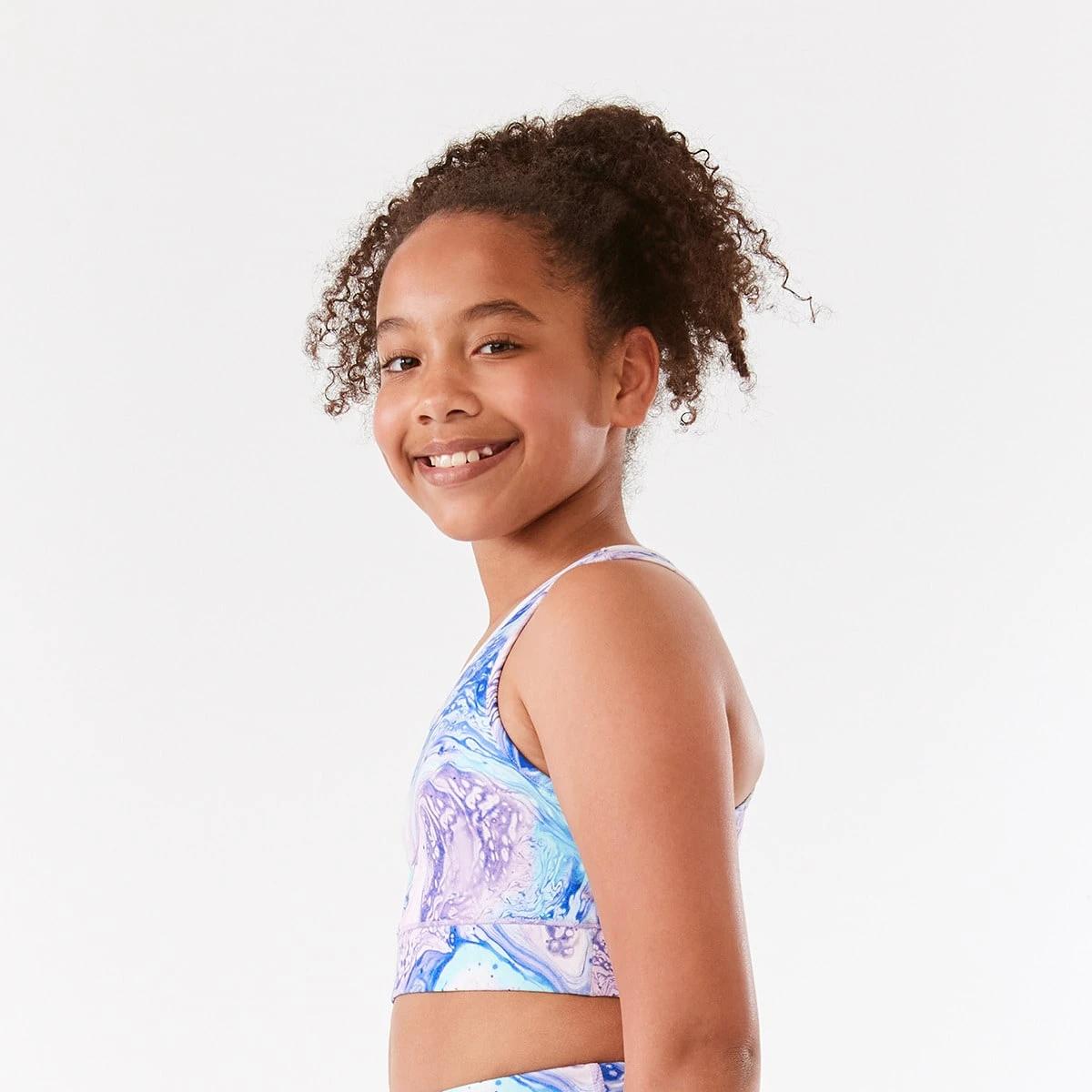 2 Active Kids Printed Crop Top Mlt Marble, 2 of 9