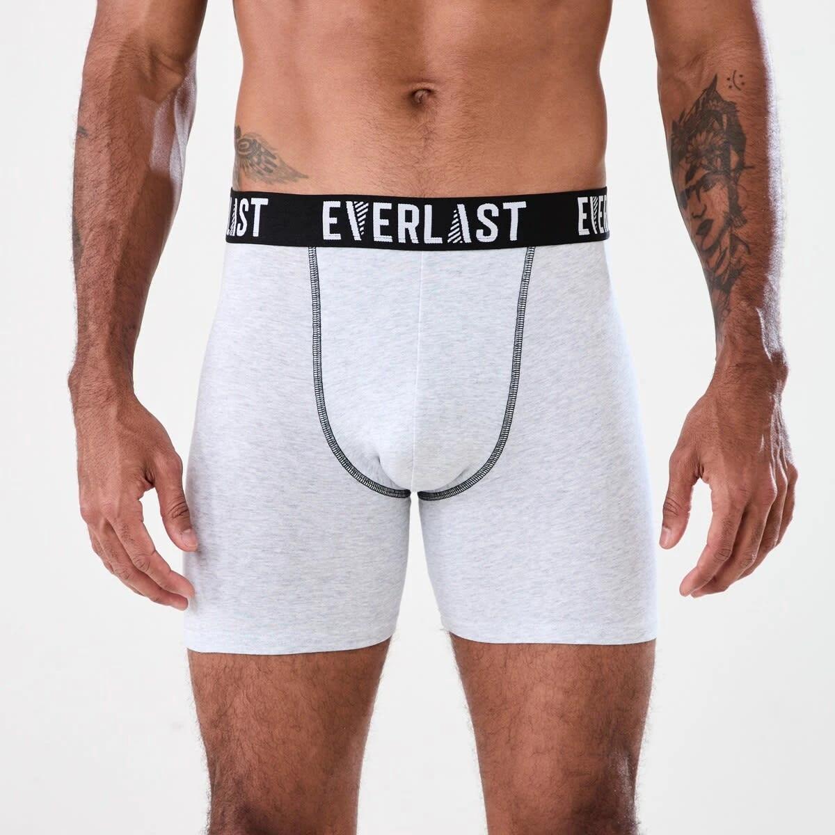 4 3 Pack Everlast Mens Mid Length Trunks CHARCOAL CAMO, 4 of 7