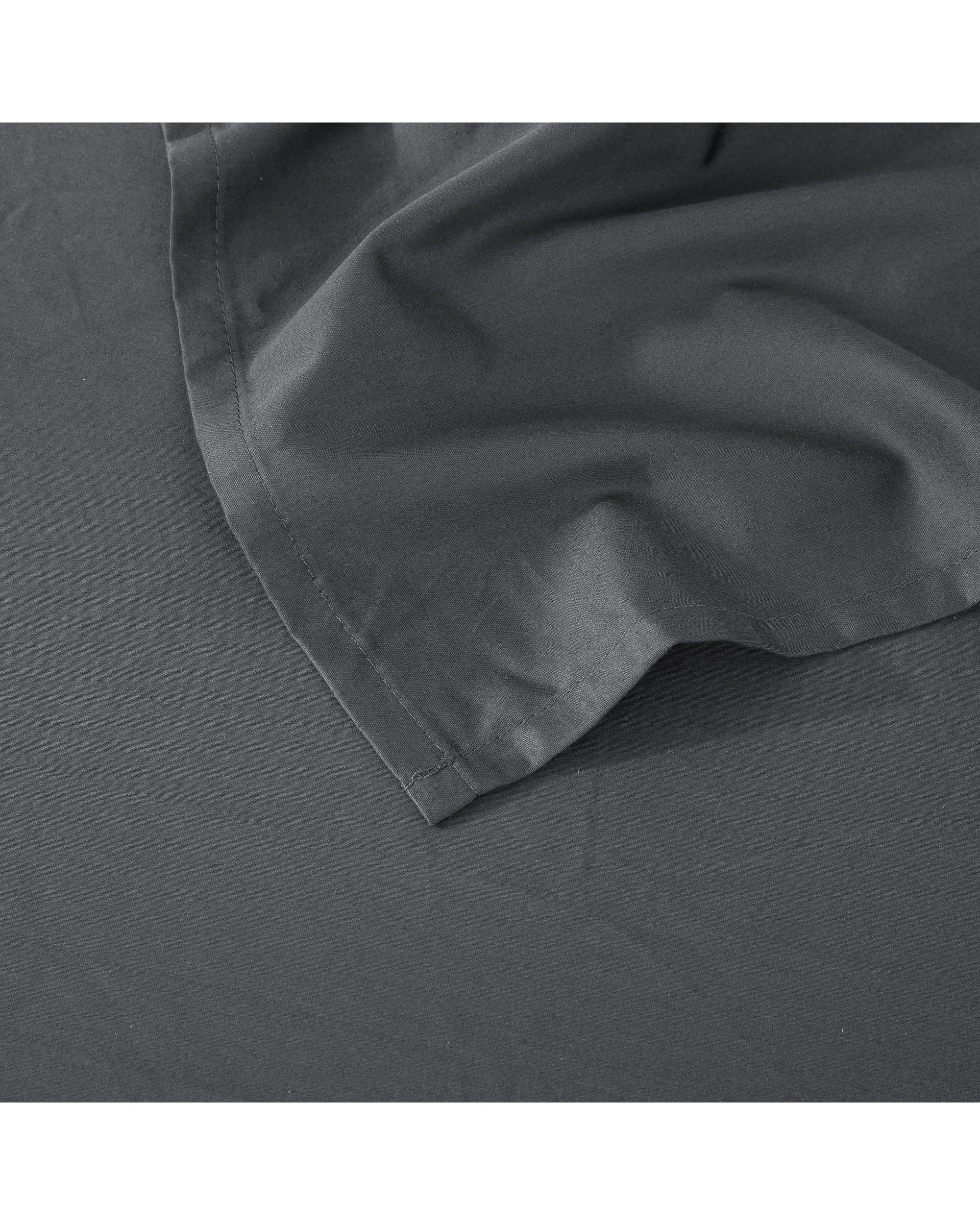 2 ESSN 500TC Cotton Sateen Flat Sheet - Queen Bed - Charcoal, 2 of 5