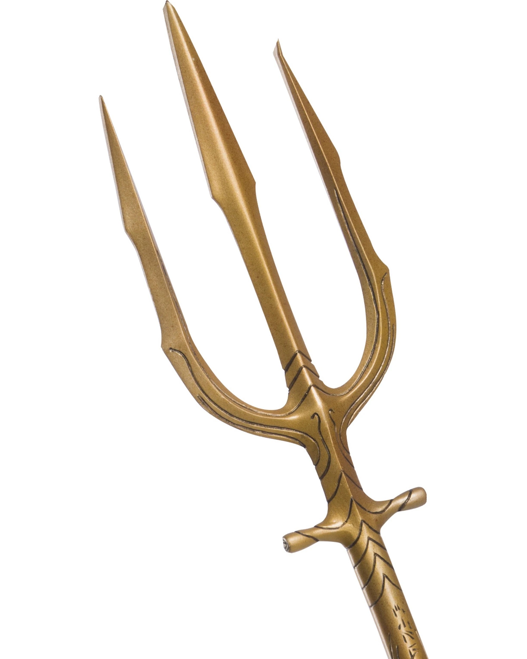 2 DC Comics Aquaman Trident Costume Accessory Plastic Moulded - Gold, 2 of 2