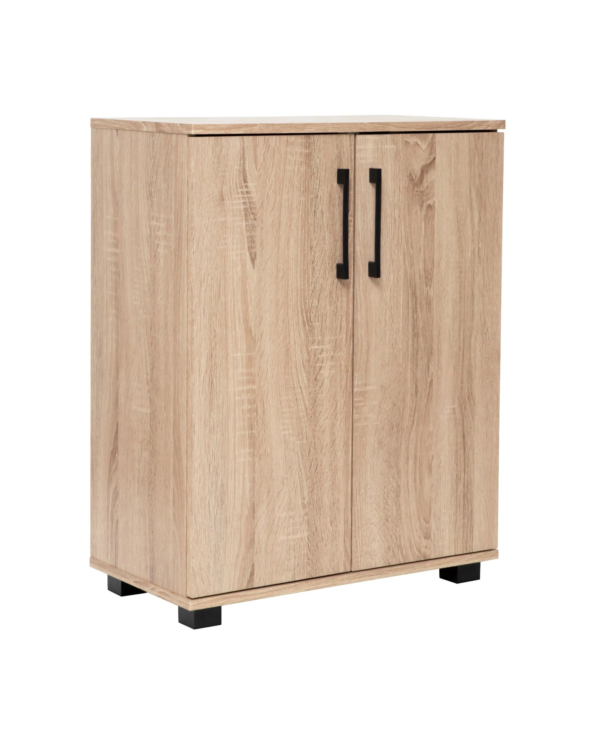 1 Alpine Bay Multi-Purpose Cupboard 2 Door Shelves Low Style Light Sonoma Oak - Beige, 1 of 7
