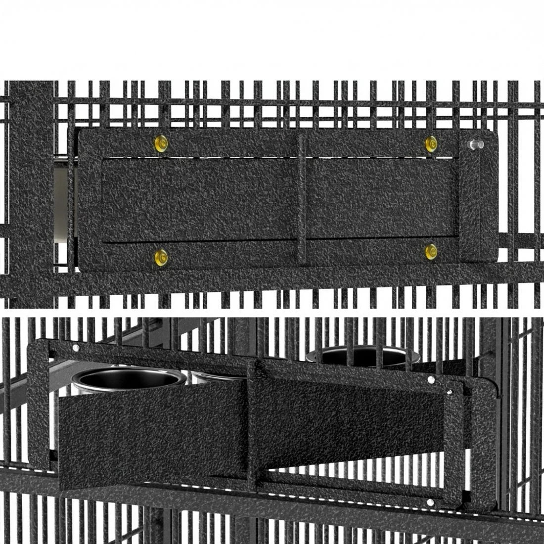 5 i.Pet Bird Cage Large Walk-in Aviary Budgie Perch Cage Parrot Pet Huge 203cm - Black, 5 of 6