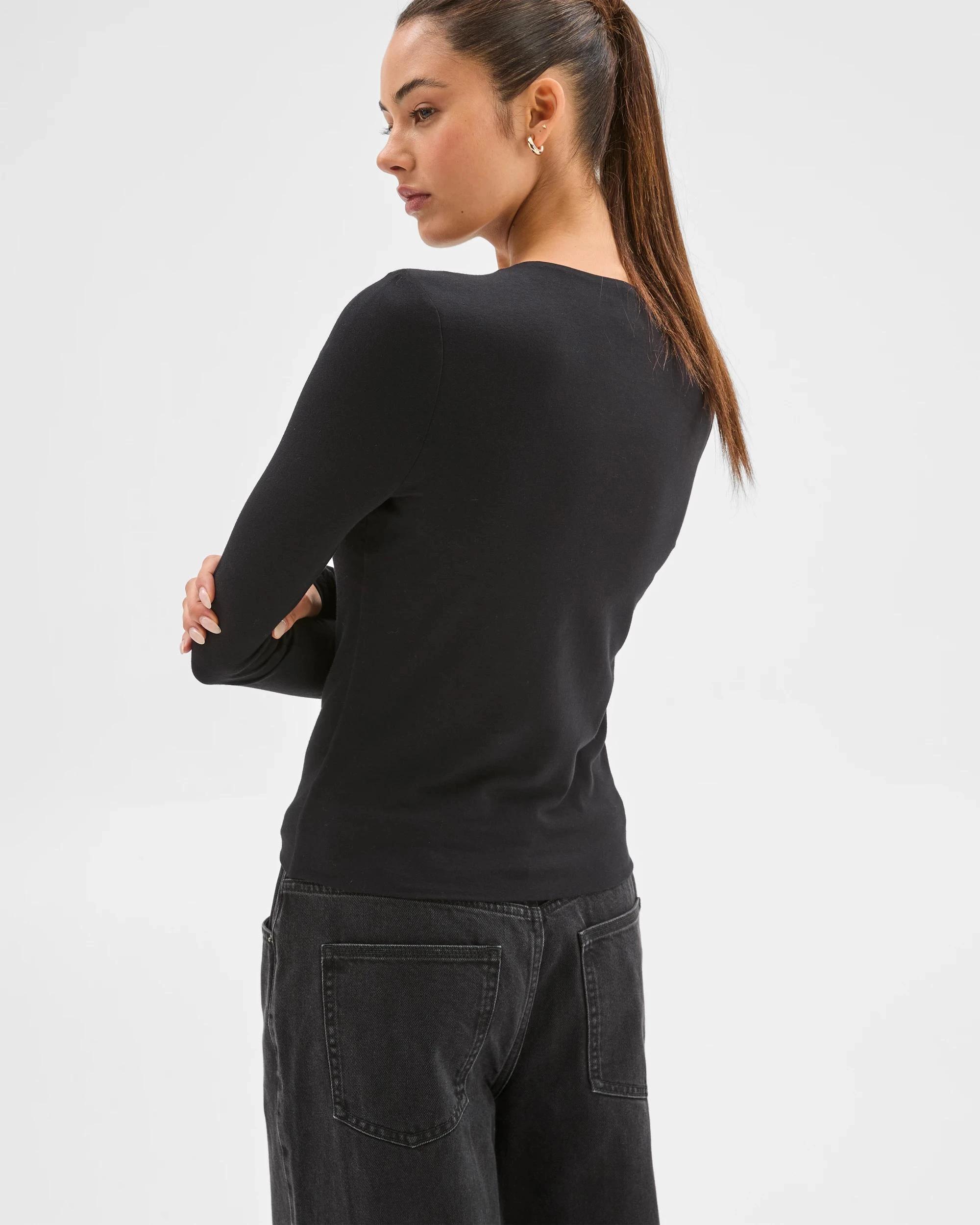 7 Lily Loves Australian Cotton Crew Neck Top BLACK, 7 of 7