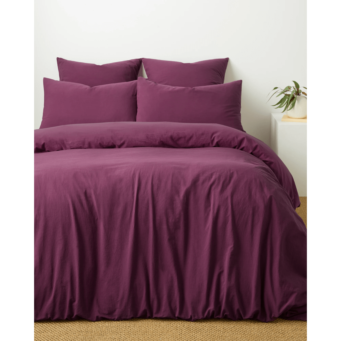 1 Arlo Stonewash Quilt Cover Set
 - Queen Bed
 - Pink, 1 of 3