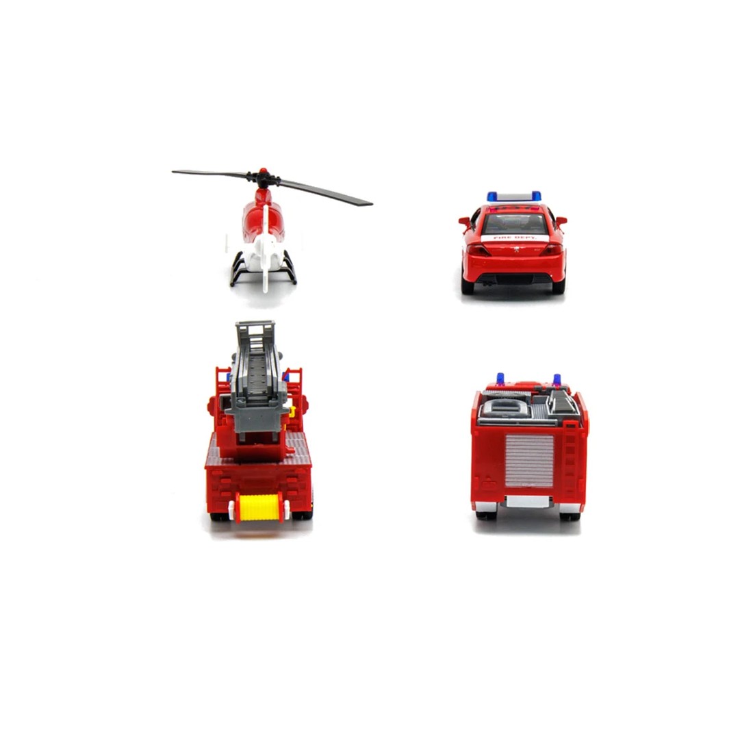 6 Welly Urban Spirit Free Wheeling & Moving Parts Fire City Set, 6 of 7