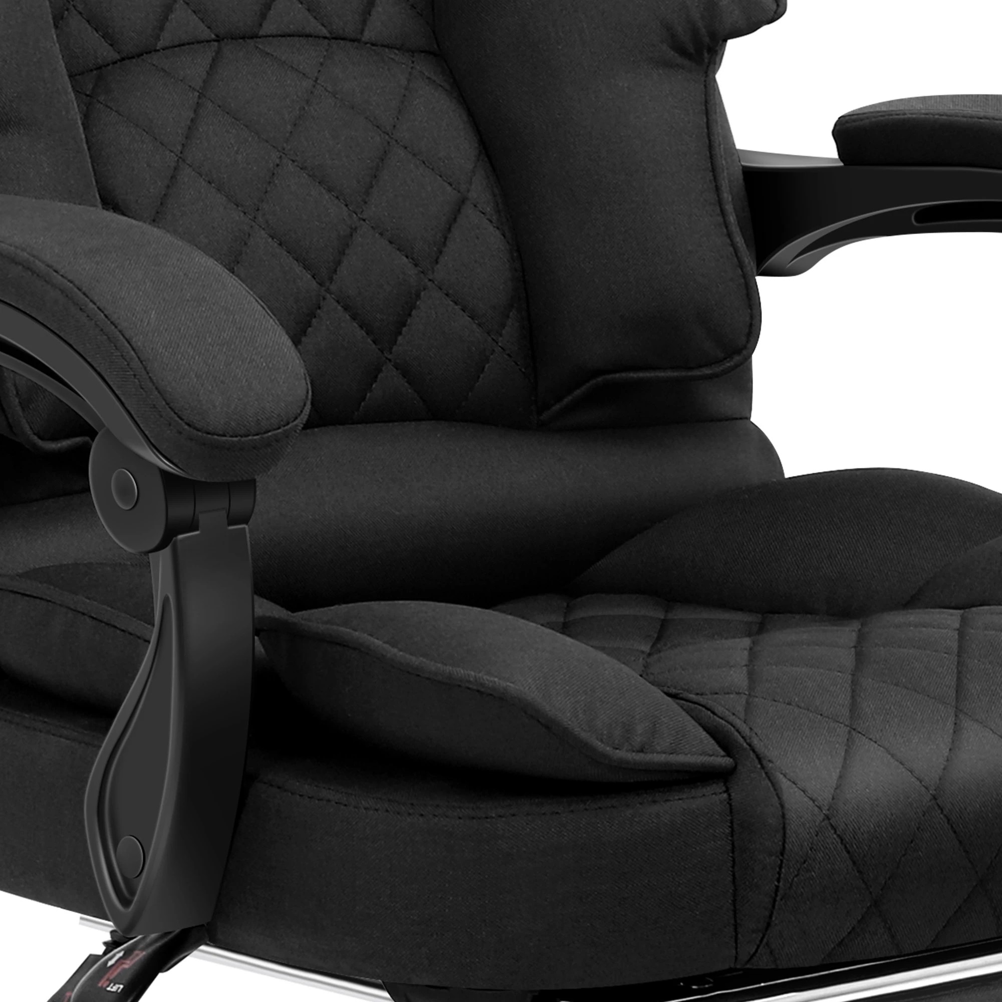 7 Alfordson Massage Office Chair Heated Fabric Seat Executive Gaming Computer - Black, 7 of 10