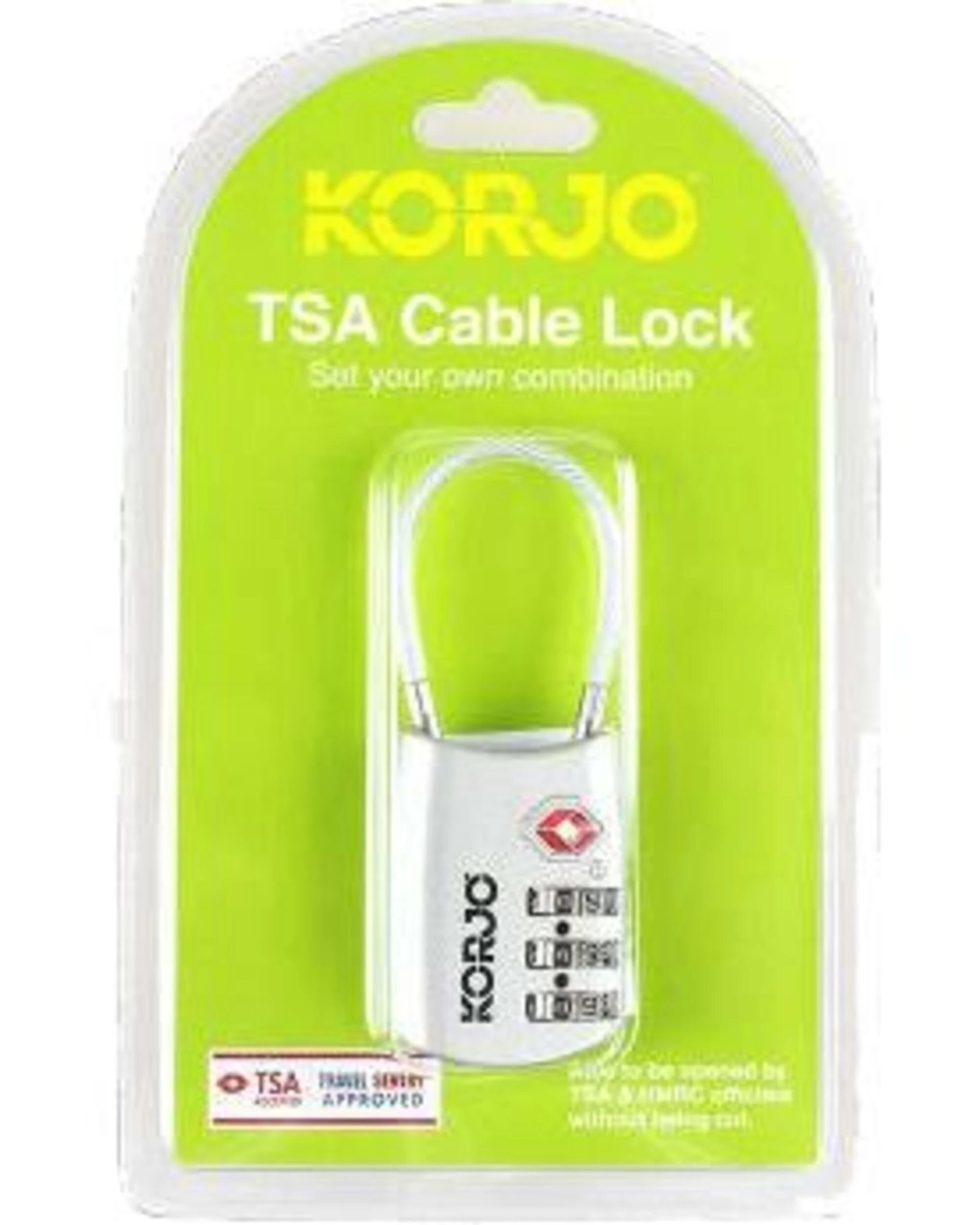 2 Korjo TSA Flexi 3-Dial Cable Combination Lock - Assorted, 2 of 2
