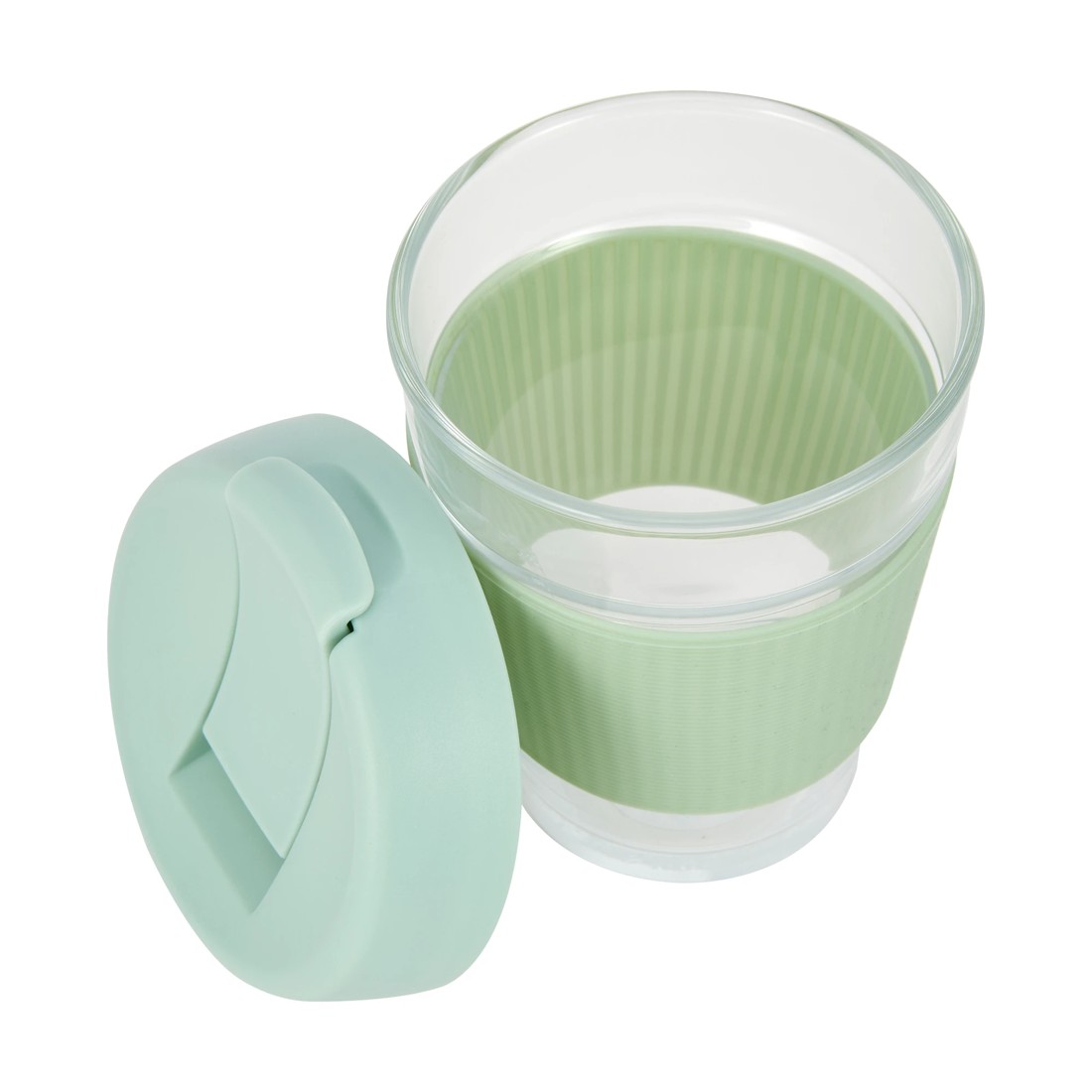 3 350ml Sage Glass Reusable Travel Cup, 3 of 5