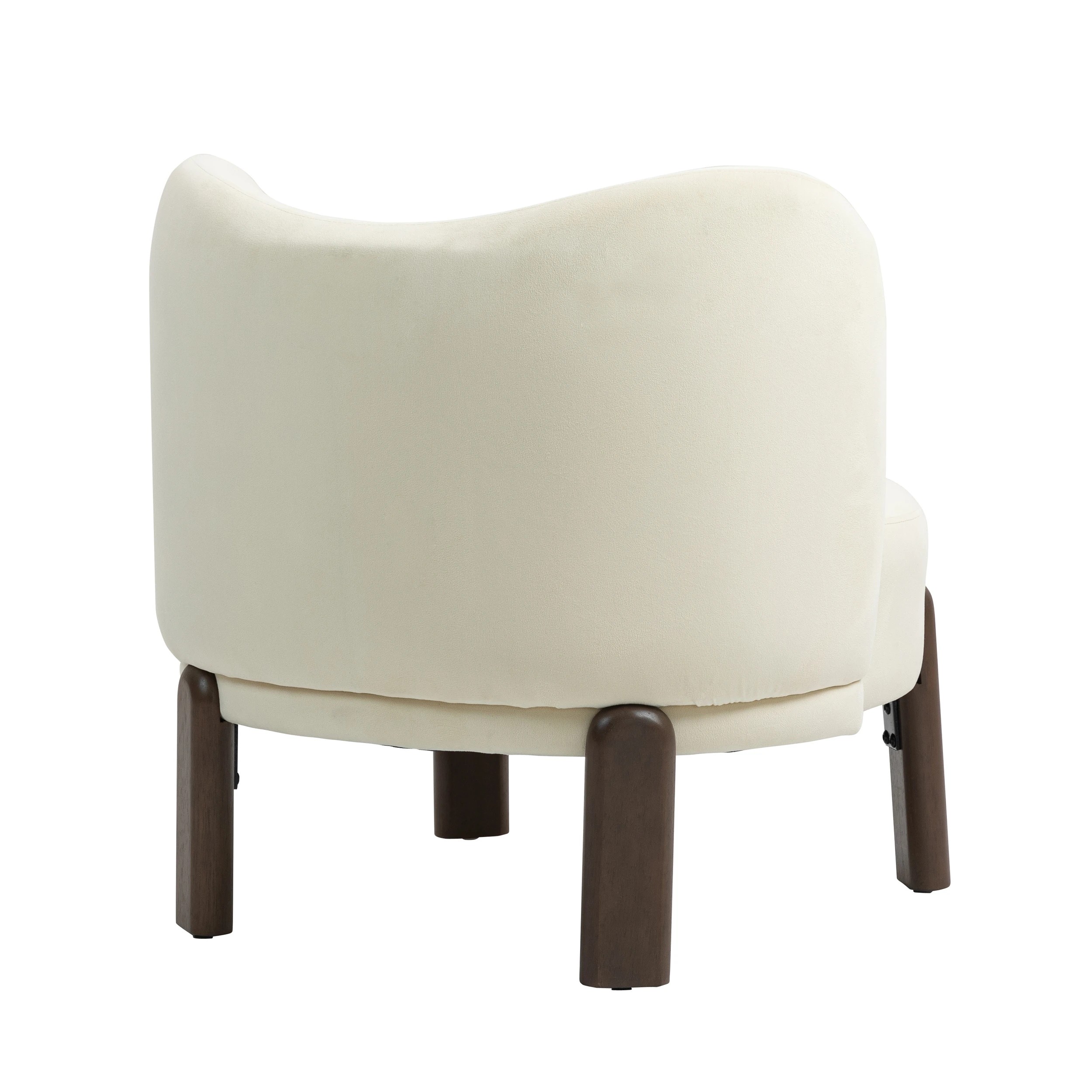 8 IHOMDEC Velvet Accent Chair - Beige - Beige, 8 of 10