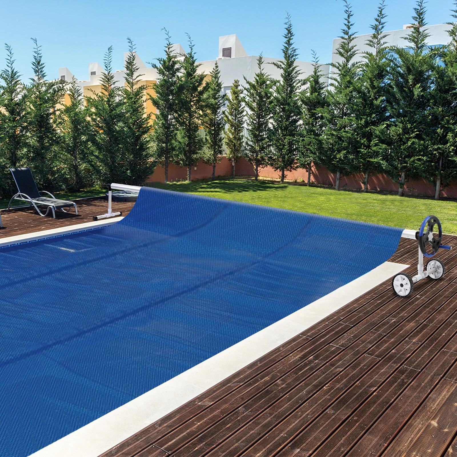 4 Alfordson Pool Cover 600 Microns Solar Blanket Swimming Isothermal 10X4M - Black, 4 of 5