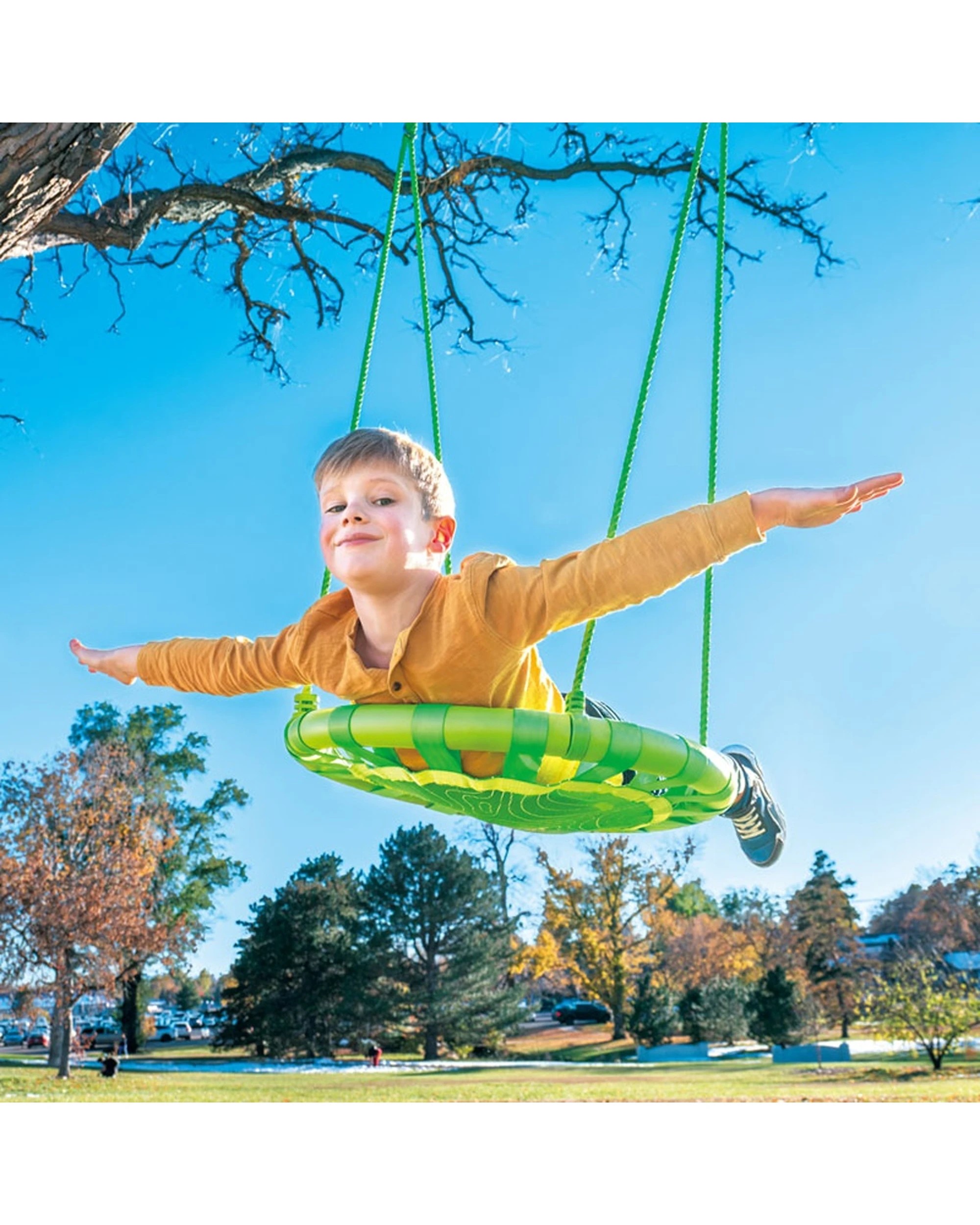 5 Trelines TreSwing Explorer Durable Nylon Swing Easy Assembly 61cm - Green, 5 of 5