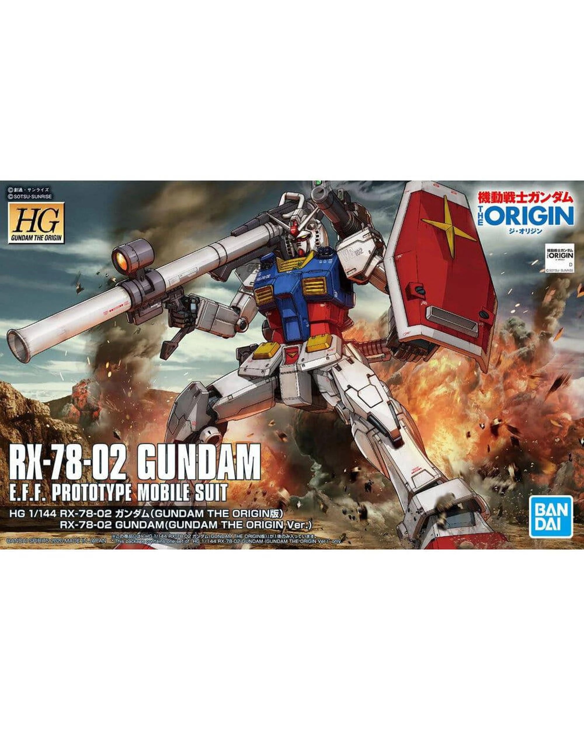 1 Bandai Gundam HG RX-78-02 Gundam - Gundam The Origin Version -  1/144 Model Kit, 1 of 10