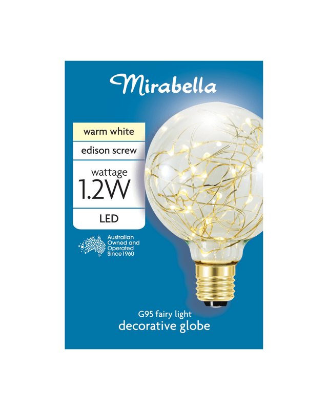 Mirabella E27 1.2W LED Warm White G95 Fairy Light Decorative G